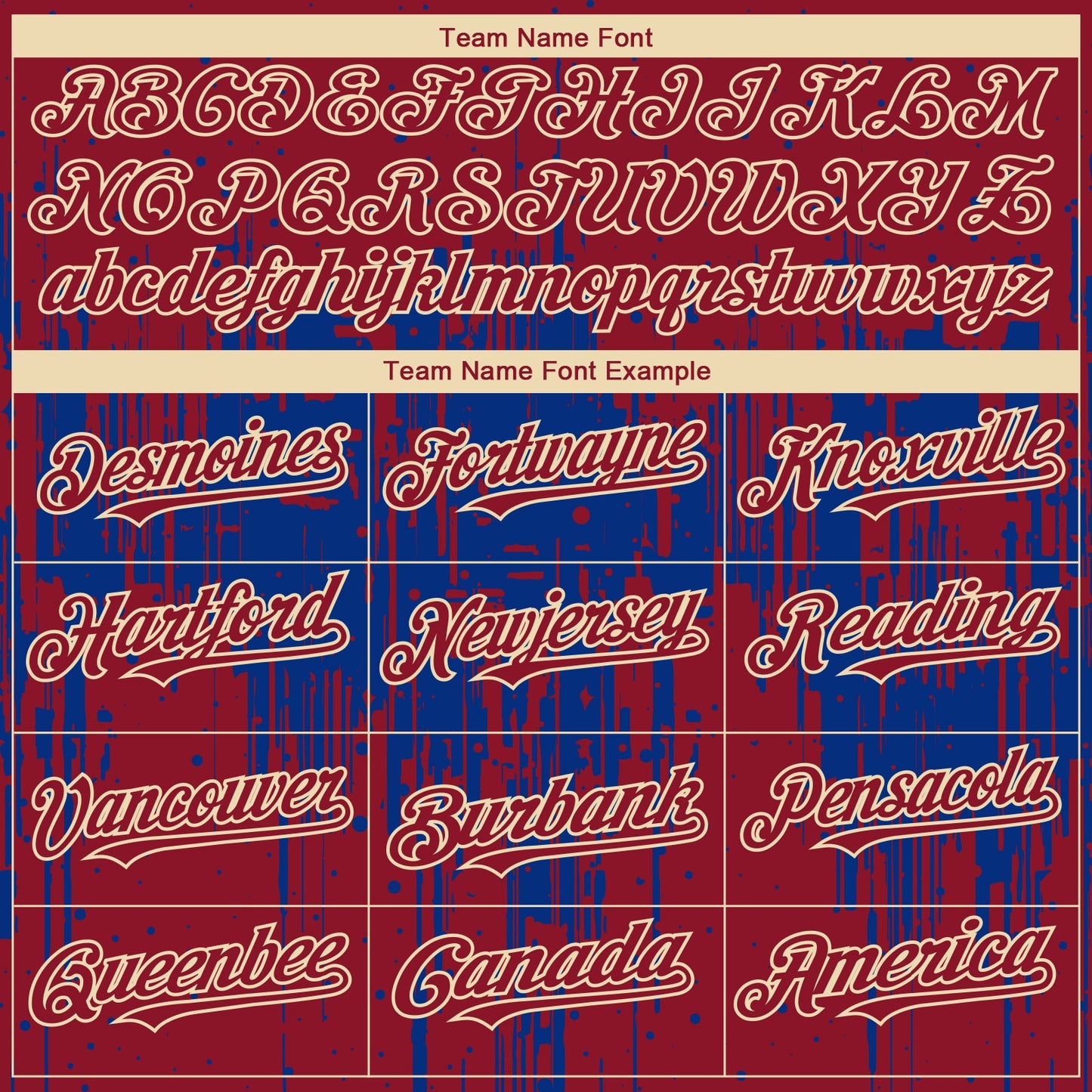 Custom Crimson Cream-Royal Dripping Splatter Paint Authentic Baseball Jersey view 4
