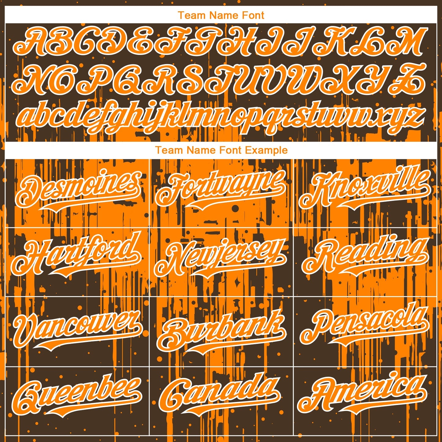Custom Brown Bay Orange-White Dripping Splatter Paint Authentic Baseball Jersey view 4