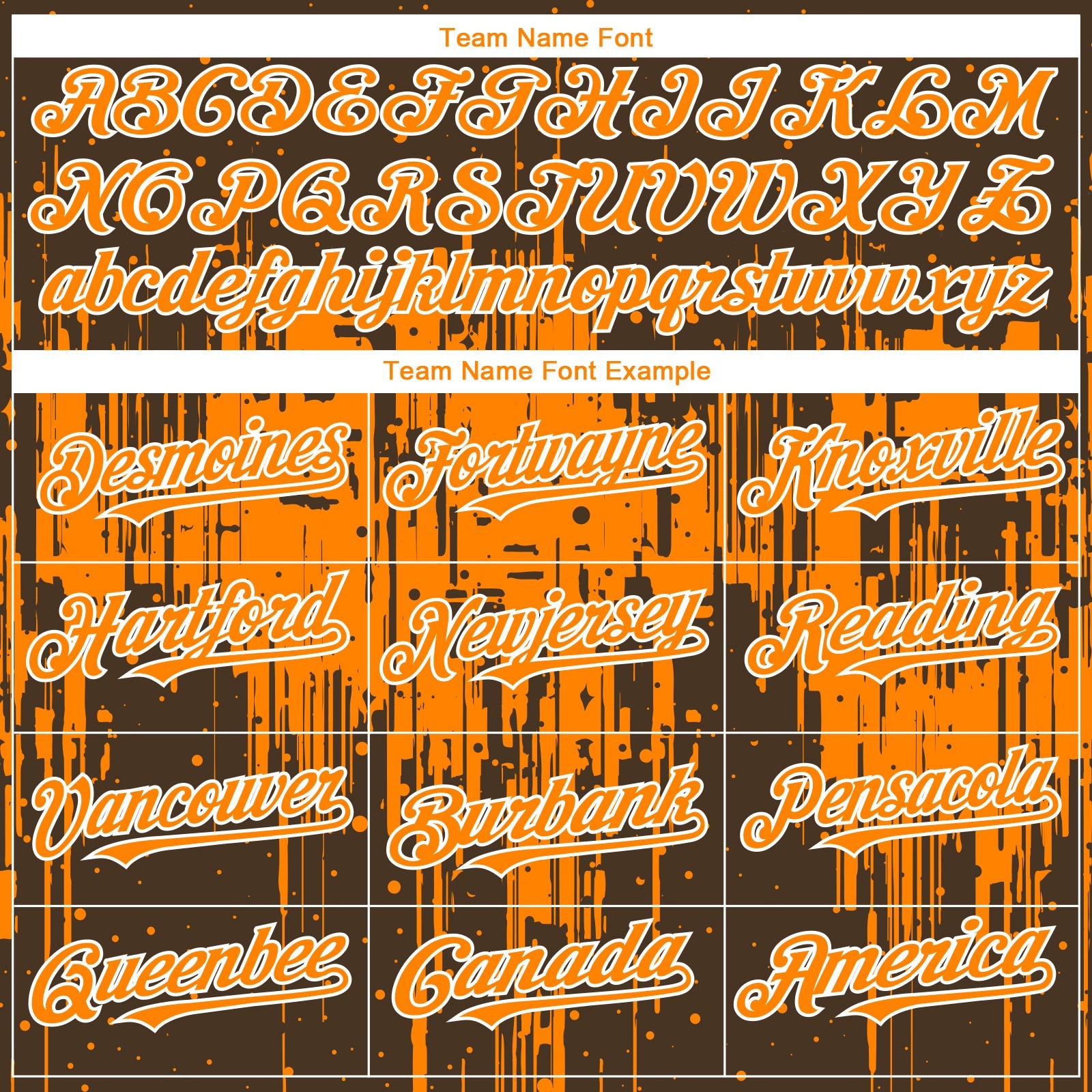Custom Brown Bay Orange-White Dripping Splatter Paint Authentic Baseball Jersey view 4