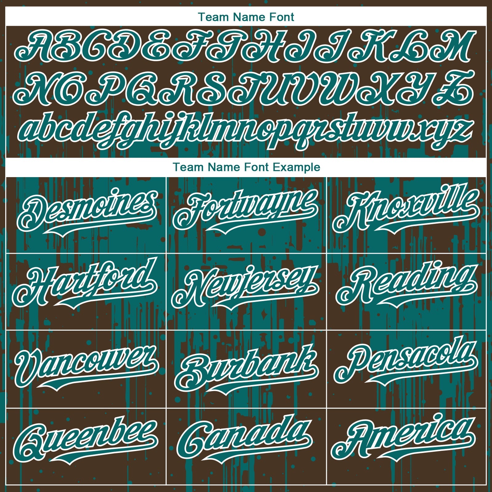 Custom Brown Teal-White Dripping Splatter Paint Authentic Baseball Jersey view 4