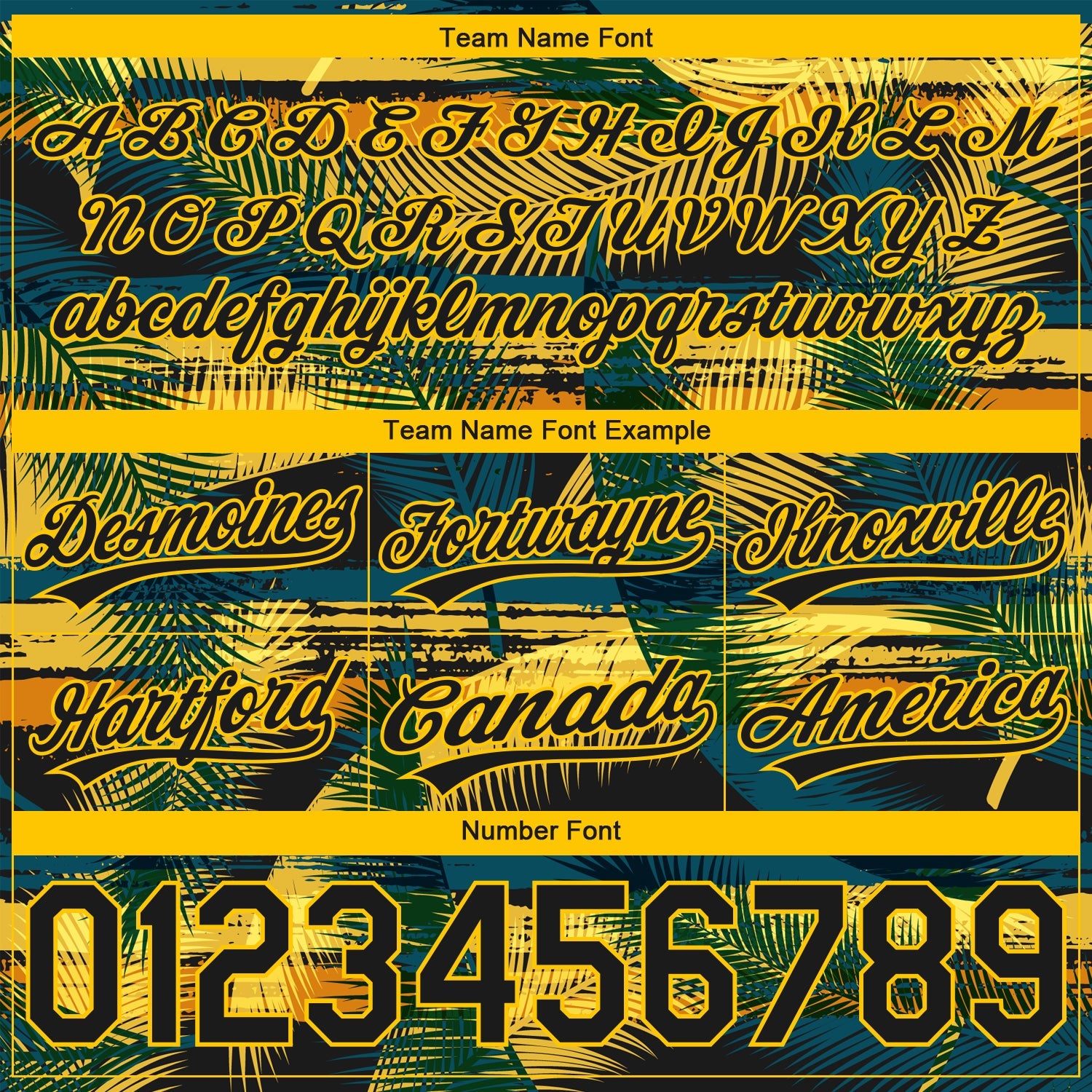 Custom Midnight Green Black-Yellow 3D Pattern Hawaii Palm Leaves Authentic Basketball Shorts view 3