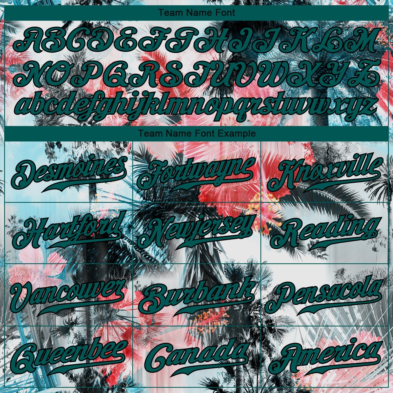 Custom White Midnight Green-Black 3D Pattern Design Hawaii Palm Trees Authentic Baseball Jersey view 4