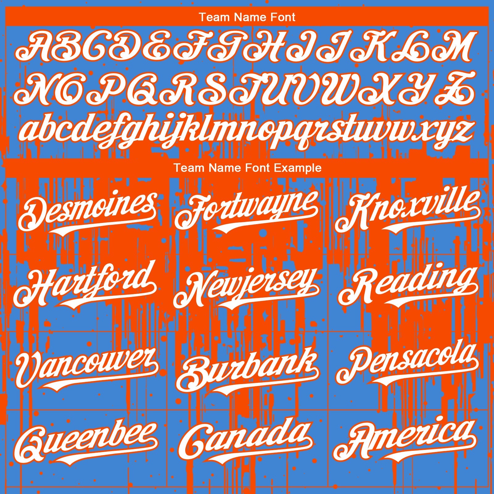 Custom Powder Blue White-Orange Dripping Splatter Paint Authentic Baseball Jersey view 4