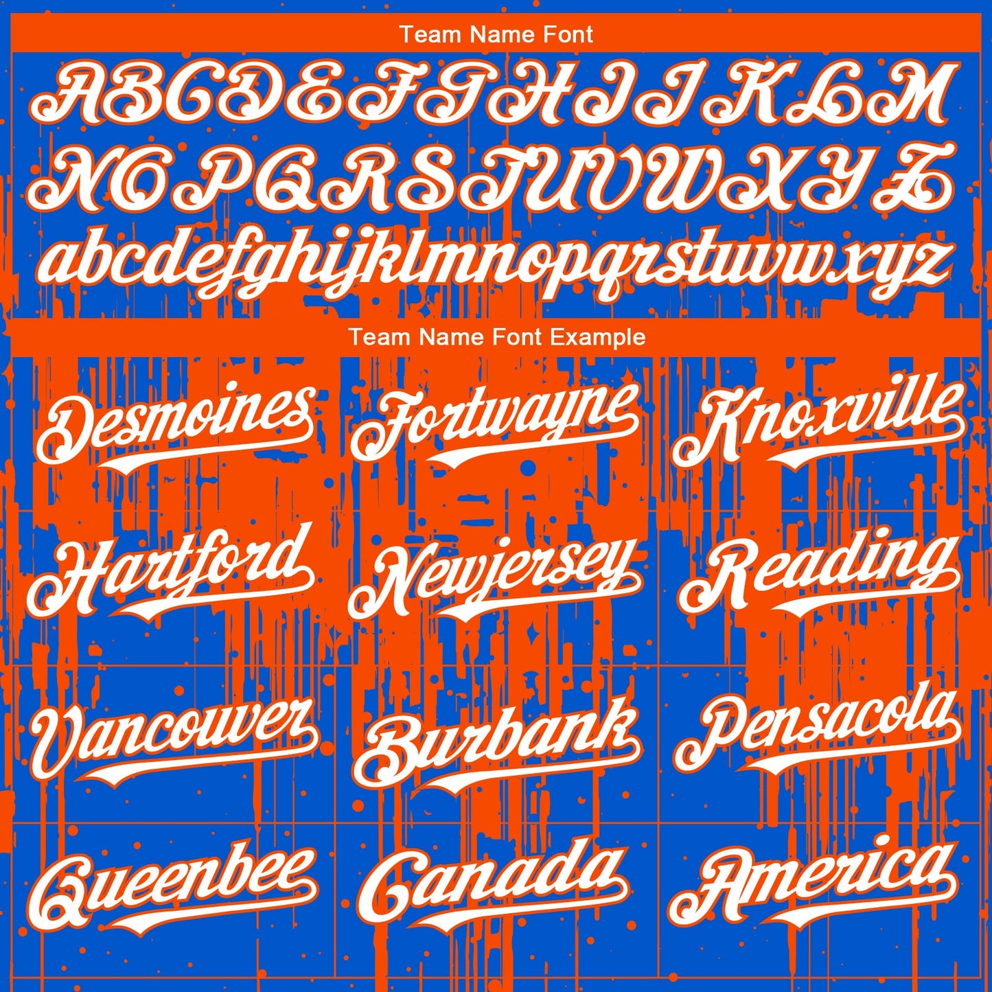 Custom Thunder Blue White-Orange Dripping Splatter Paint Authentic Baseball Jersey view 4