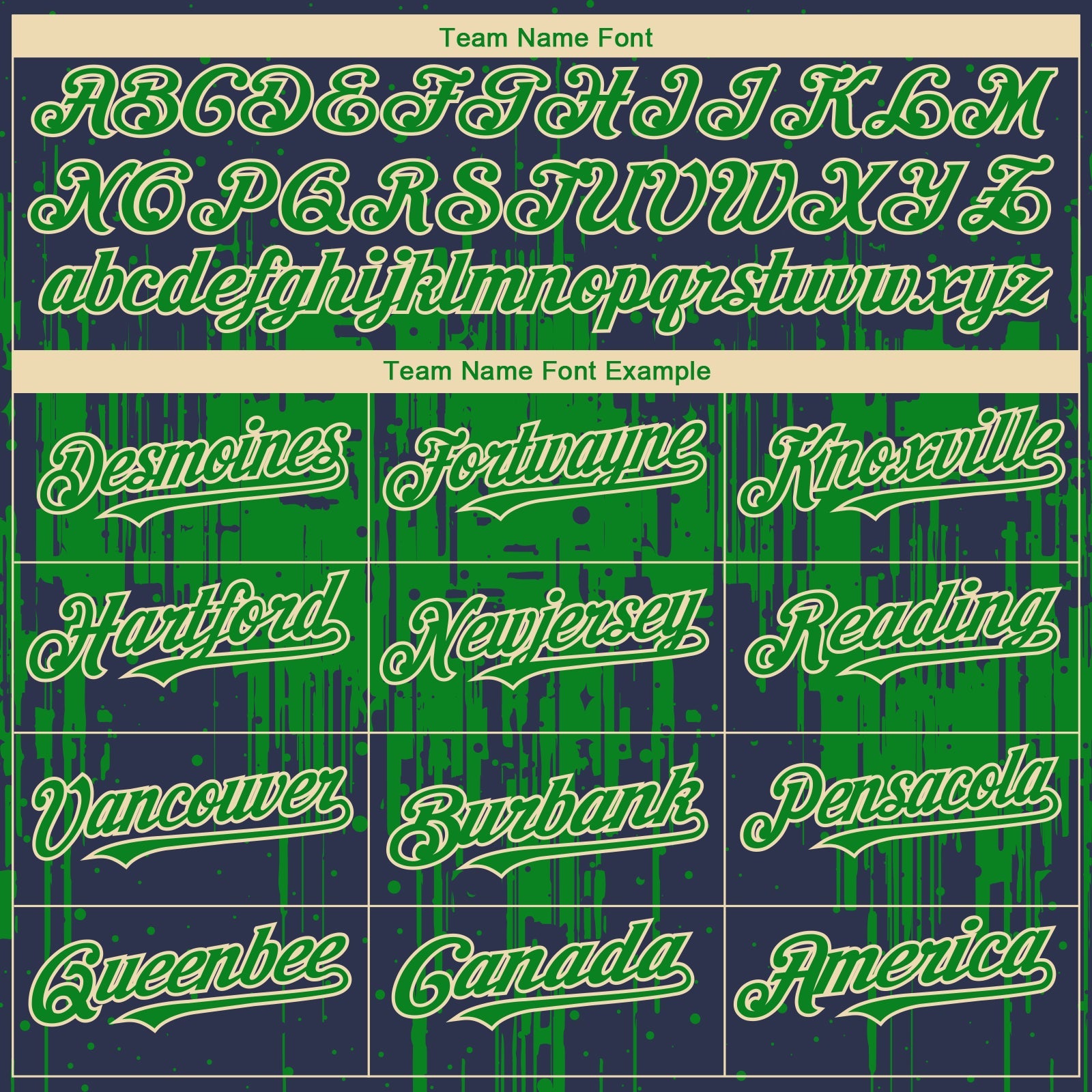 Custom Navy Grass Green-Cream Dripping Splatter Paint Authentic Baseball Jersey view 4