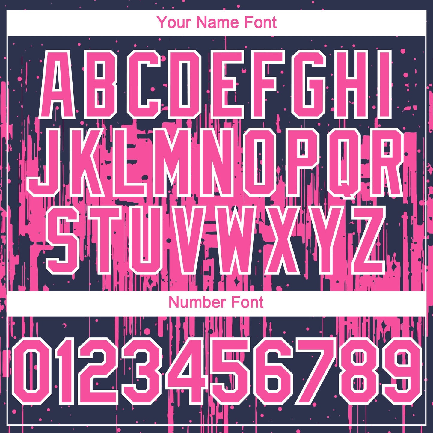 Custom Navy Pink-White Dripping Splatter Paint Authentic Baseball Jersey view 5