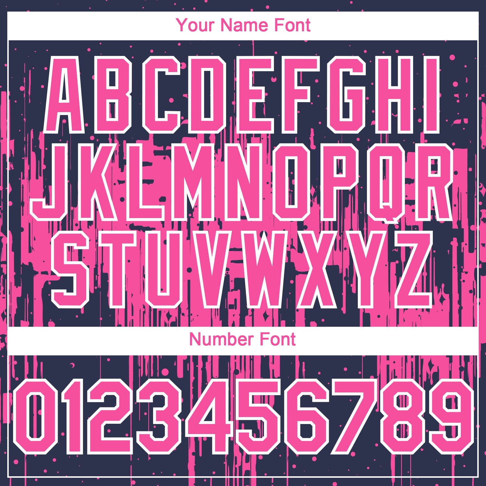 Custom Navy Pink-White Dripping Splatter Paint Authentic Baseball Jersey view 5