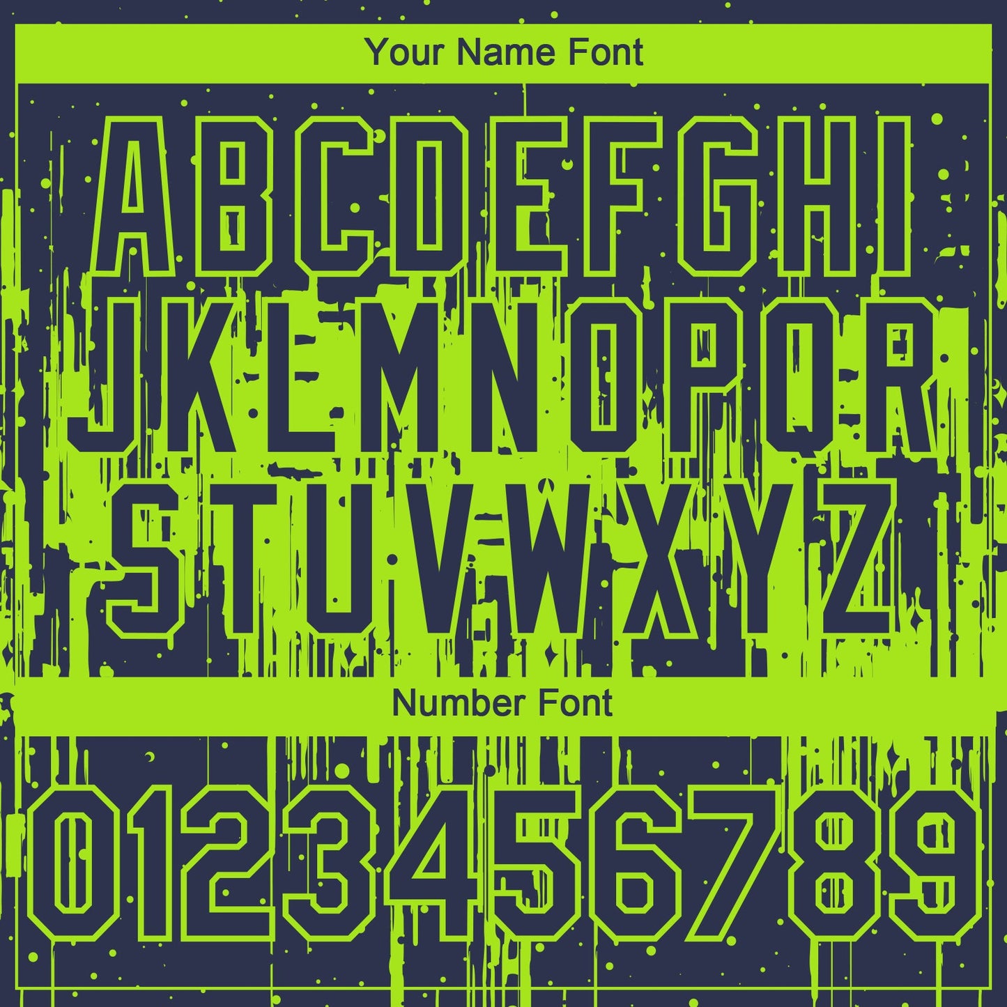 Custom Navy Neon Green Dripping Splatter Paint Authentic Baseball Jersey view 5