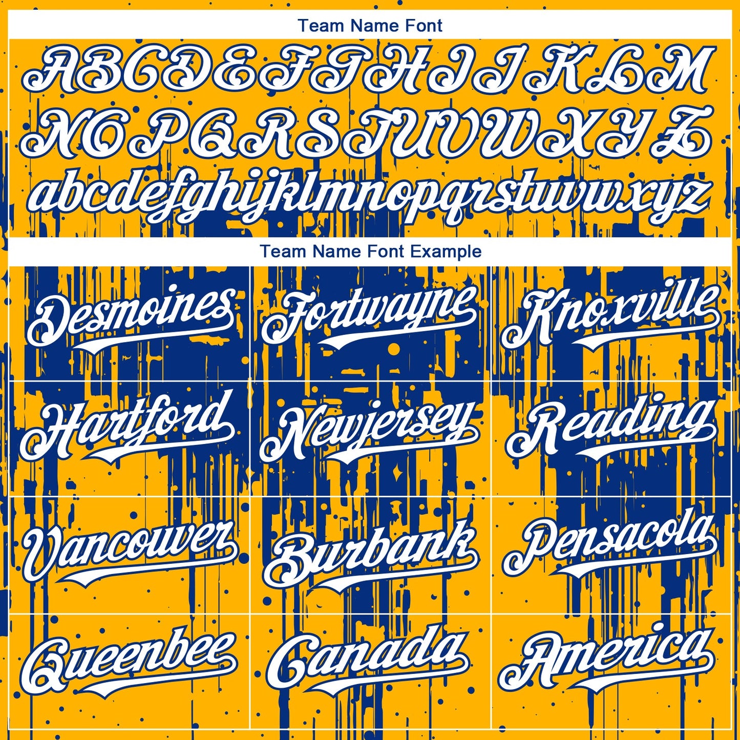 Custom Gold White-Royal Dripping Splatter Paint Authentic Baseball Jersey view 4