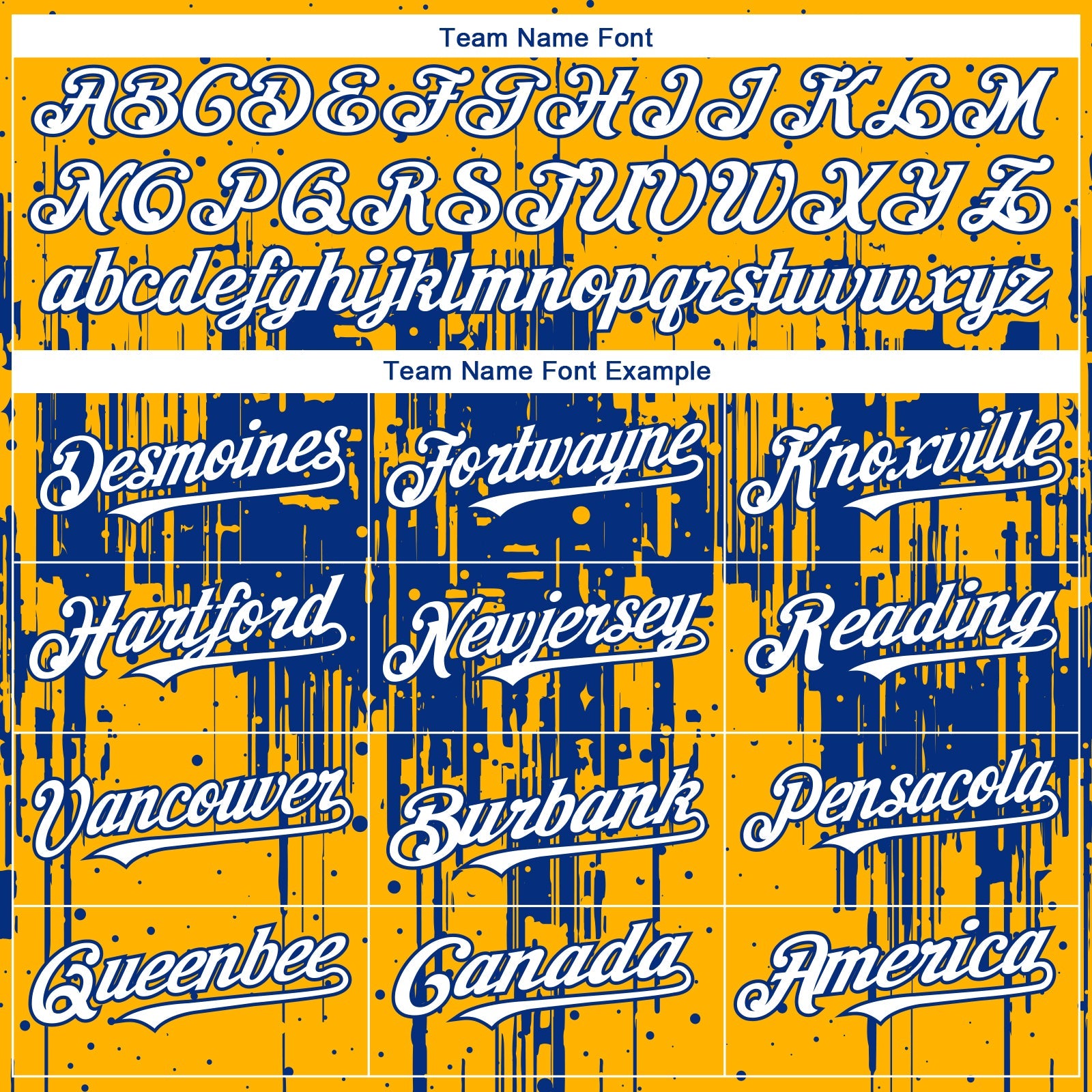 Custom Gold White-Royal Dripping Splatter Paint Authentic Baseball Jersey view 4