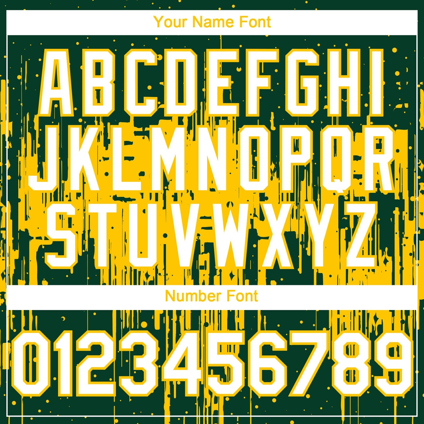 Custom Green White-Yellow Dripping Splatter Paint Authentic Baseball Jersey view 5
