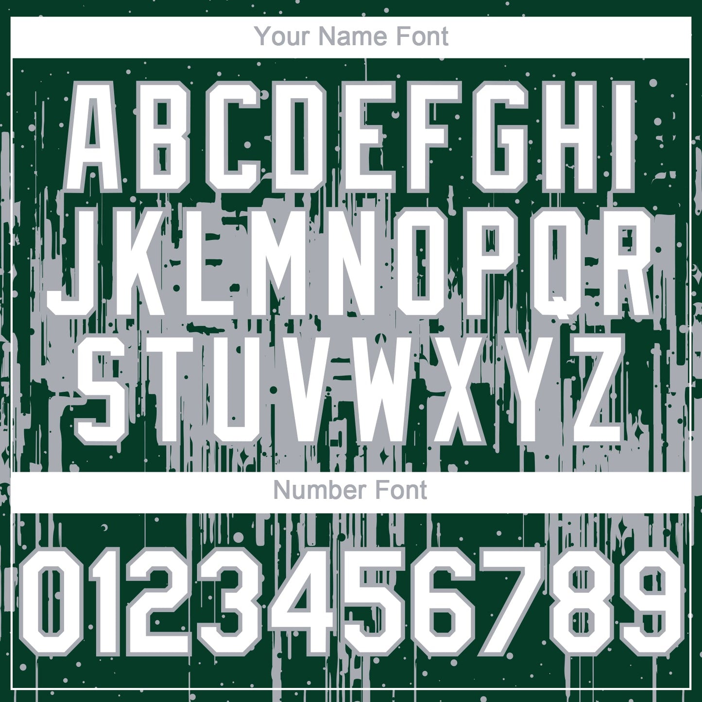 Custom Green White-Gray Dripping Splatter Paint Authentic Baseball Jersey view 5