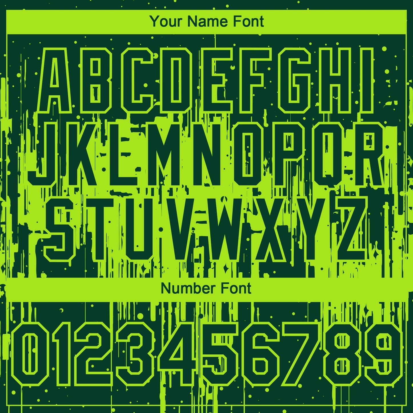 Custom Green Neon Green Dripping Splatter Paint Authentic Baseball Jersey view 5