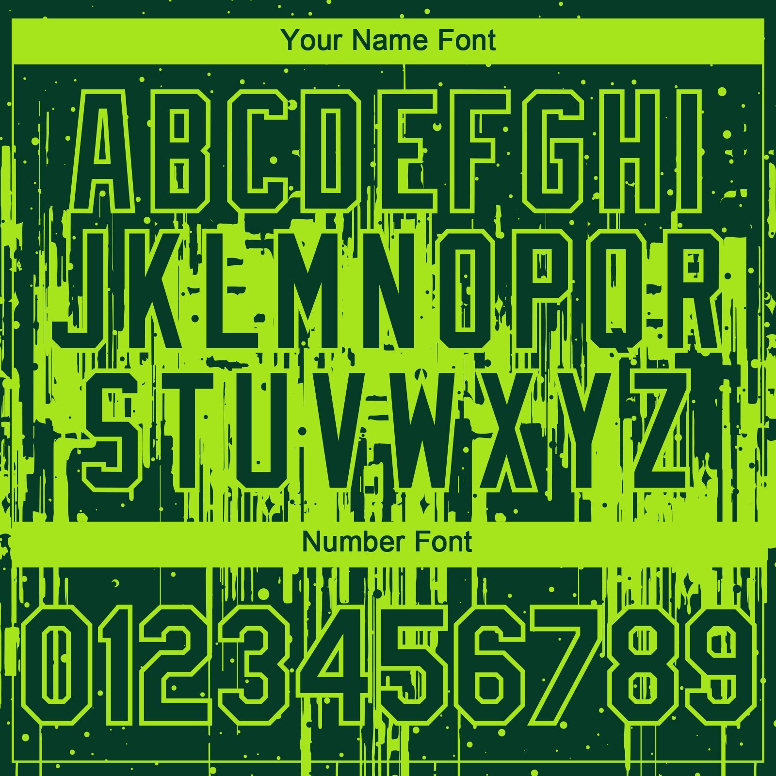 Custom Green Neon Green Dripping Splatter Paint Authentic Baseball Jersey view 5