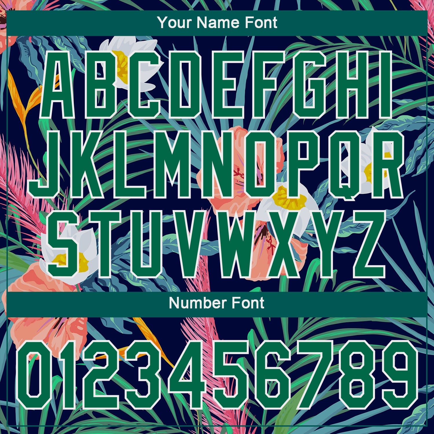 Custom Black Kelly Green-White 3D Pattern Design Hawaii Palm Leaves And Flowers Authentic Baseball Jersey view 5
