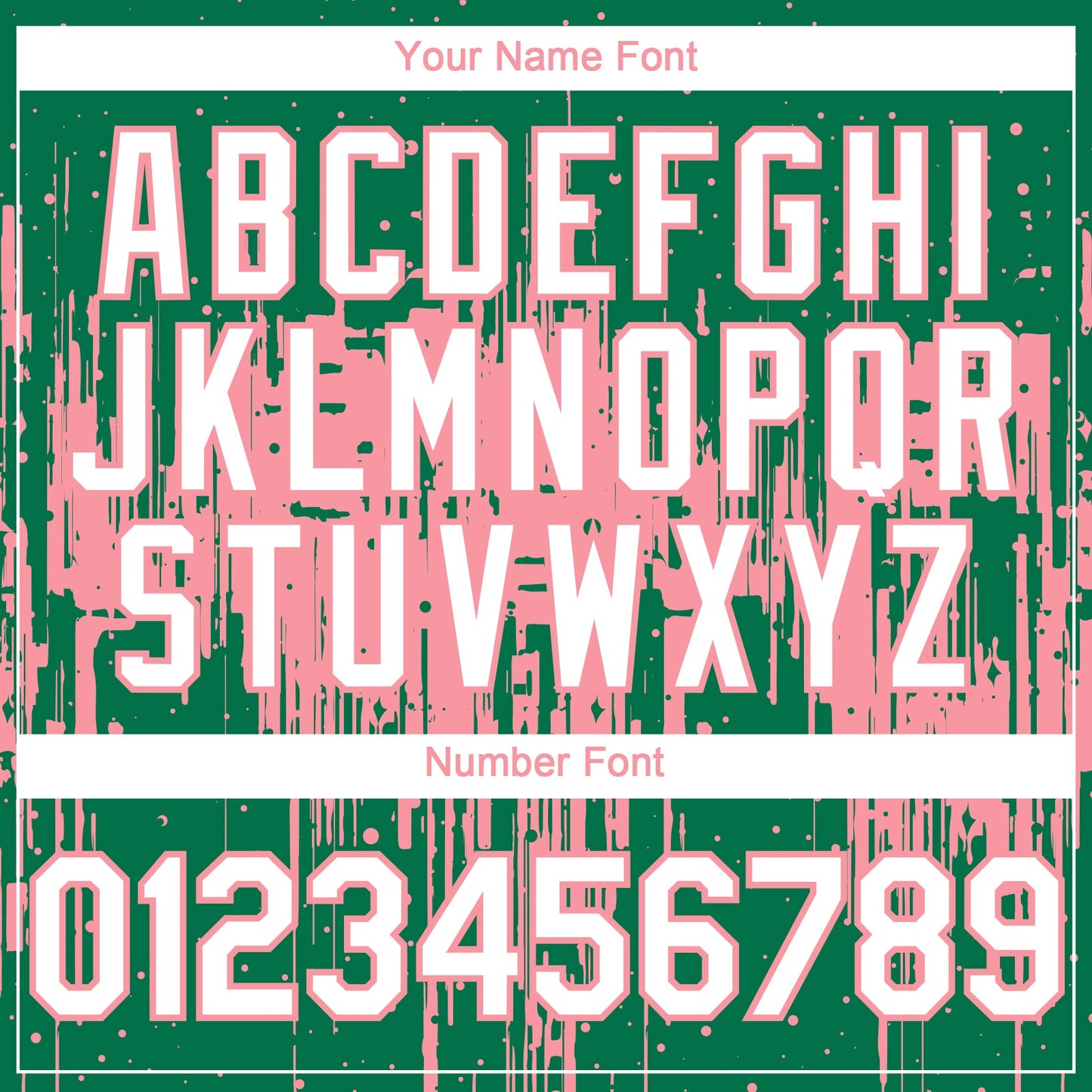 Custom Kelly Green White-Medium Pink Dripping Splatter Paint Authentic Baseball Jersey view 5