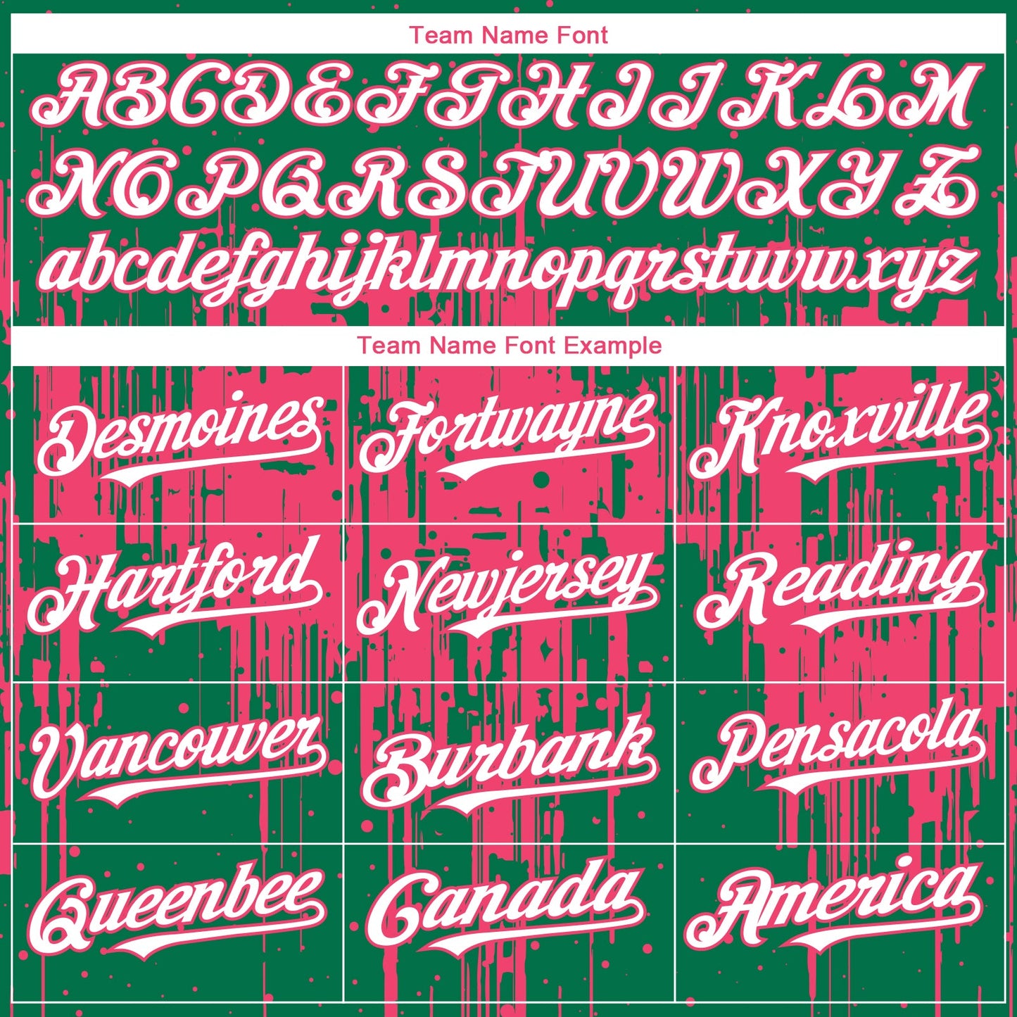Custom Kelly Green White-Neon Pink Dripping Splatter Paint Authentic Baseball Jersey view 4