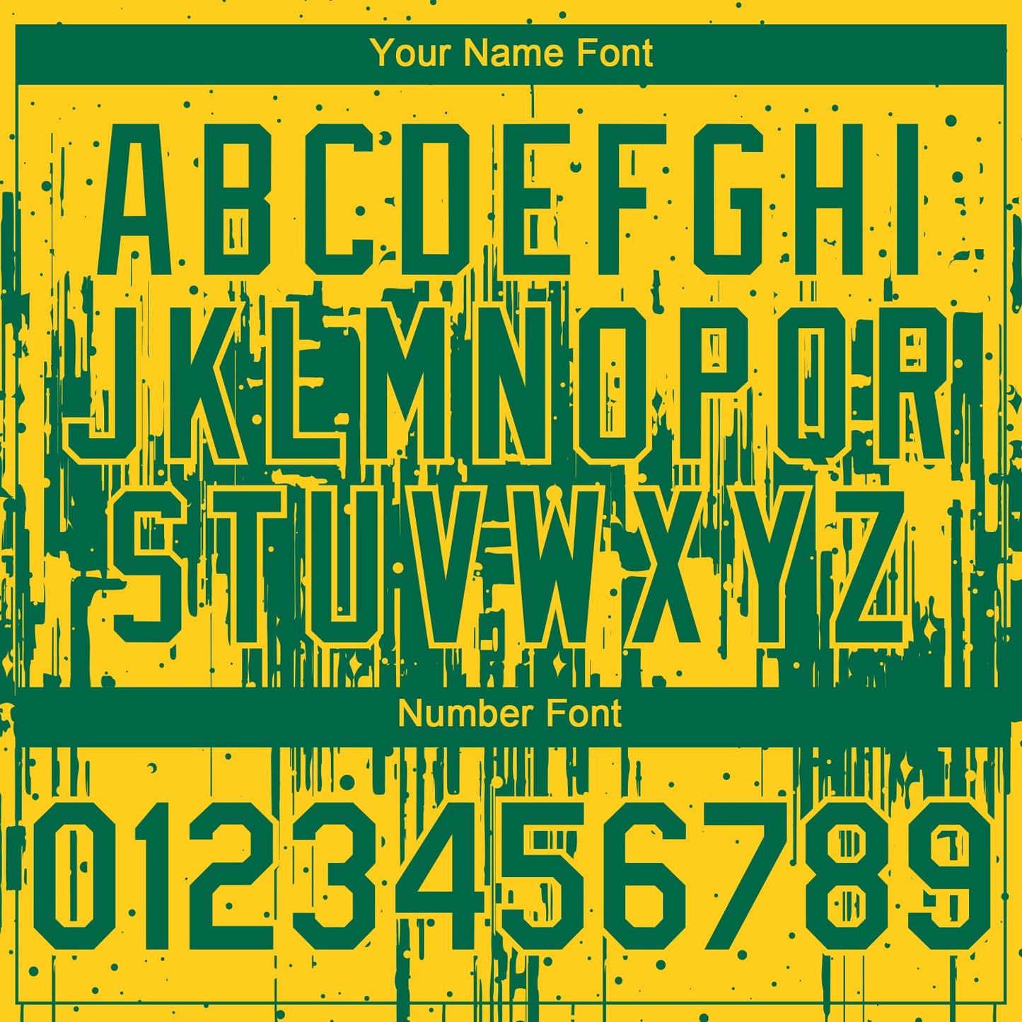 Custom Yellow Kelly Green Dripping Splatter Paint Authentic Baseball Jersey view 5