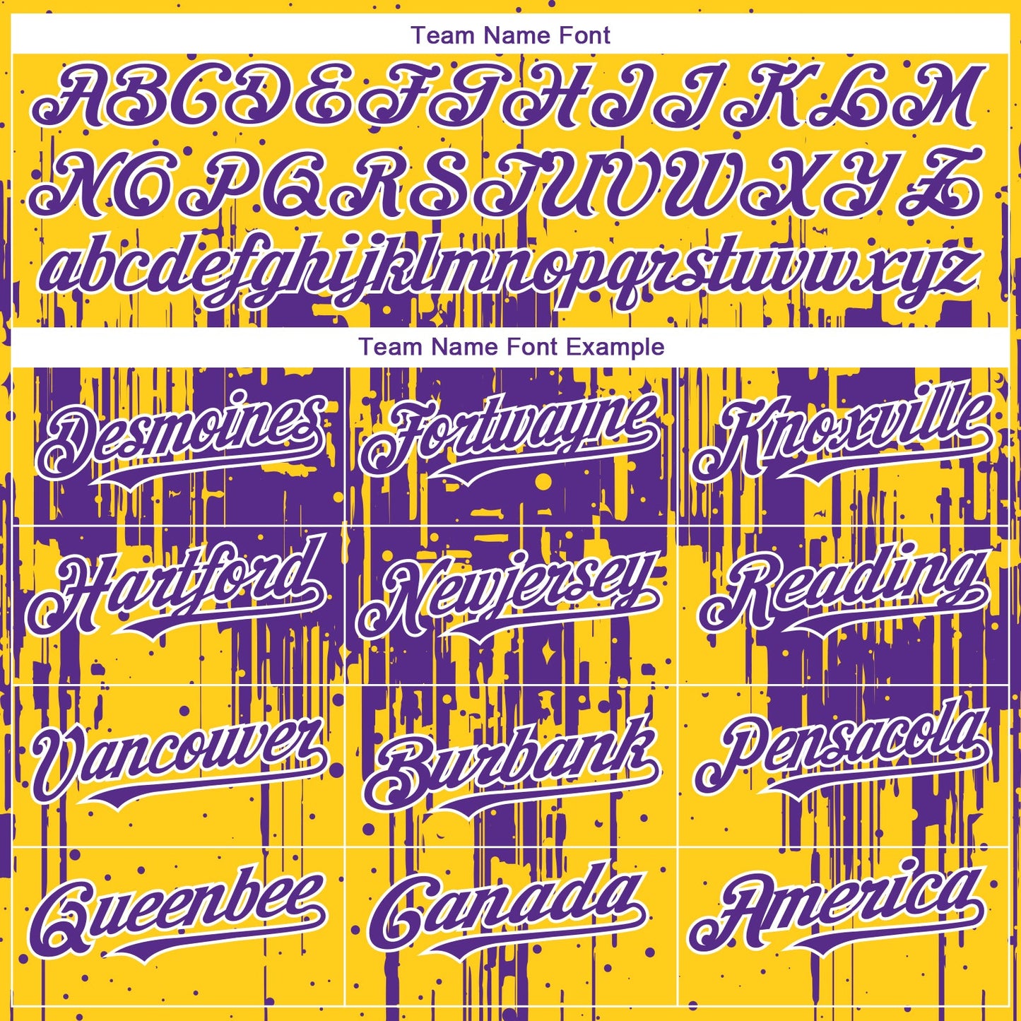 Custom Yellow Purple-White Dripping Splatter Paint Authentic Baseball Jersey view 4
