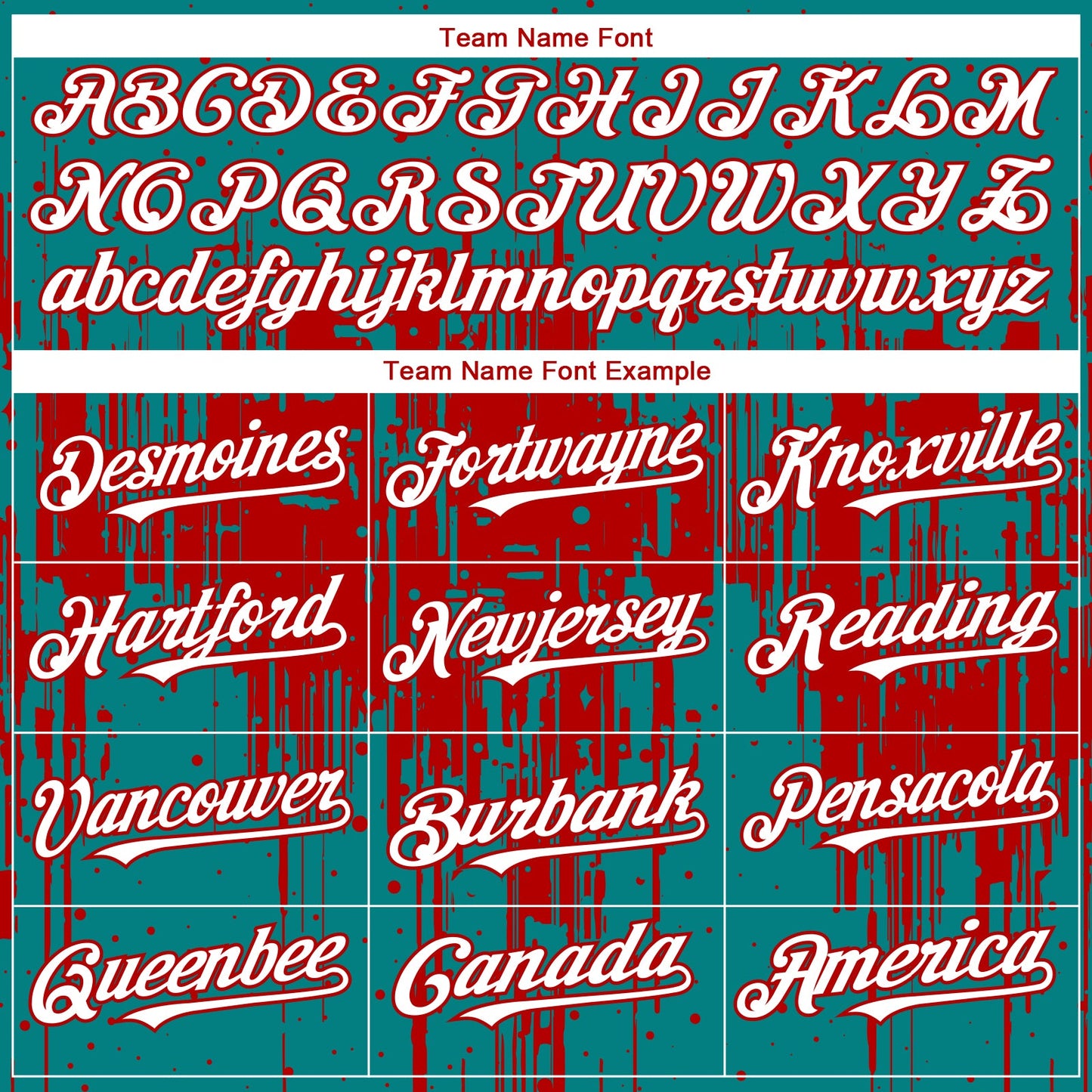Custom Teal White-Red Dripping Splatter Paint Authentic Baseball Jersey view 4