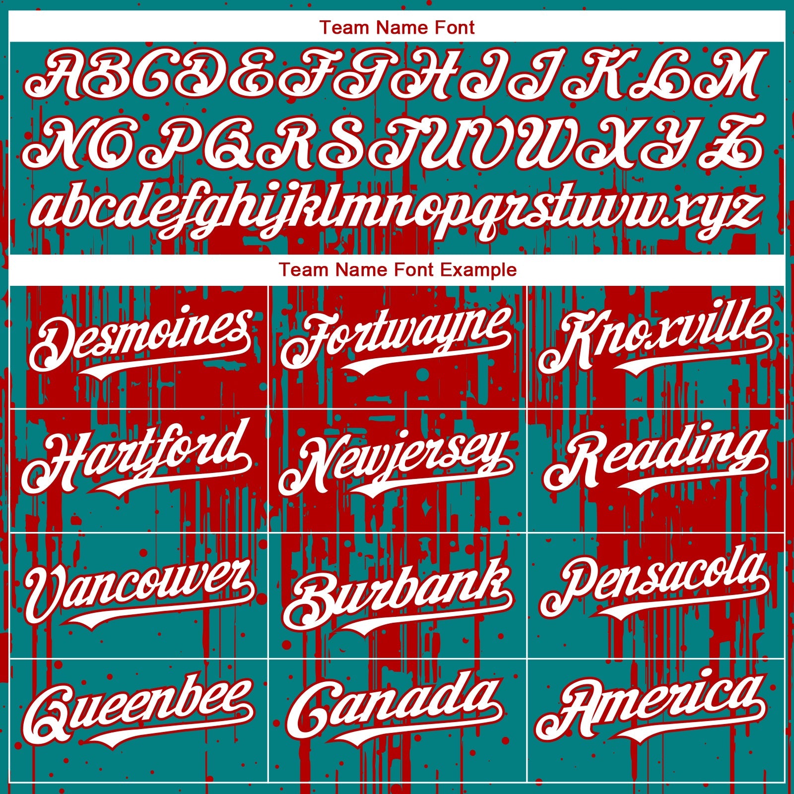 Custom Teal White-Red Dripping Splatter Paint Authentic Baseball Jersey view 4
