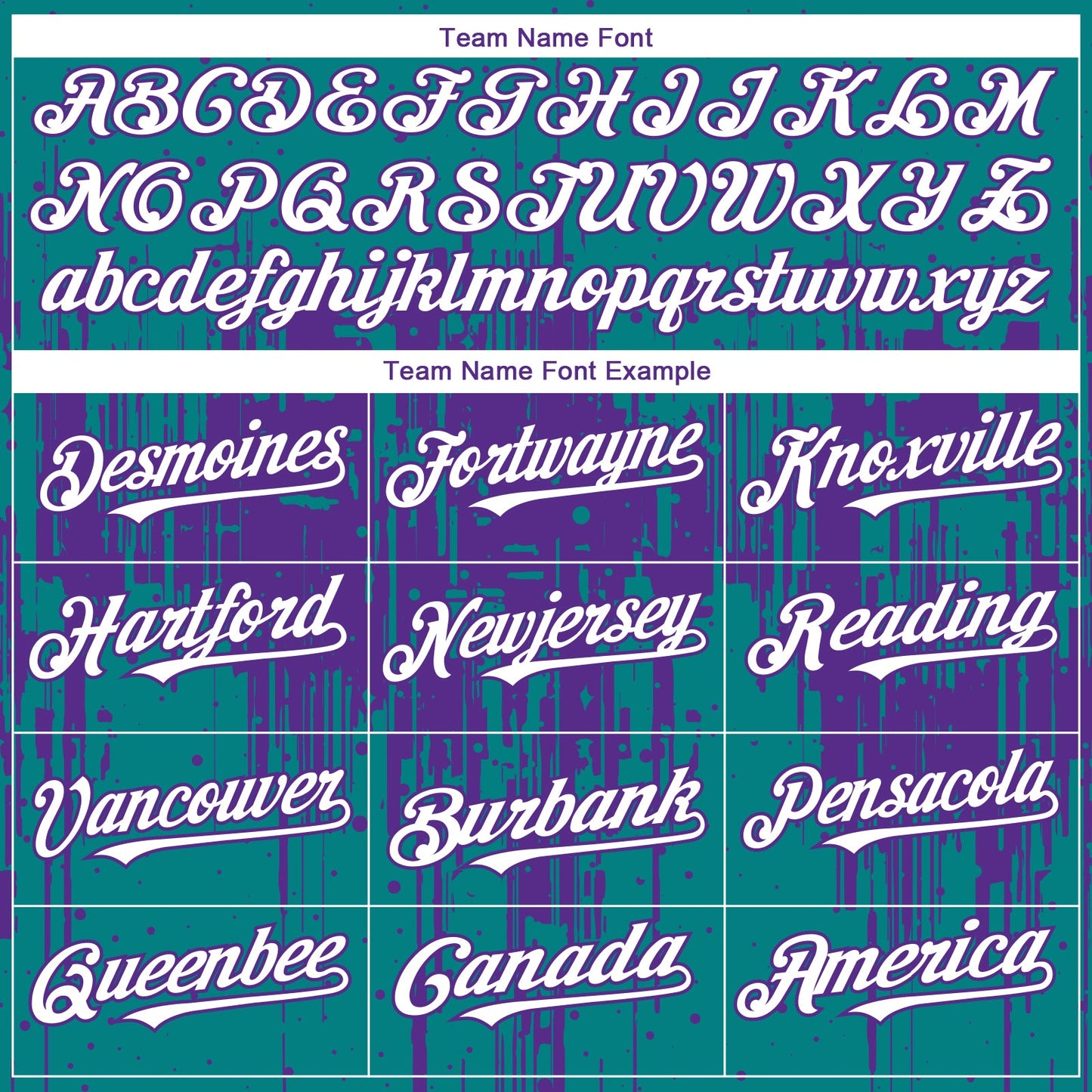 Custom Teal White-Purple Dripping Splatter Paint Authentic Baseball Jersey view 4