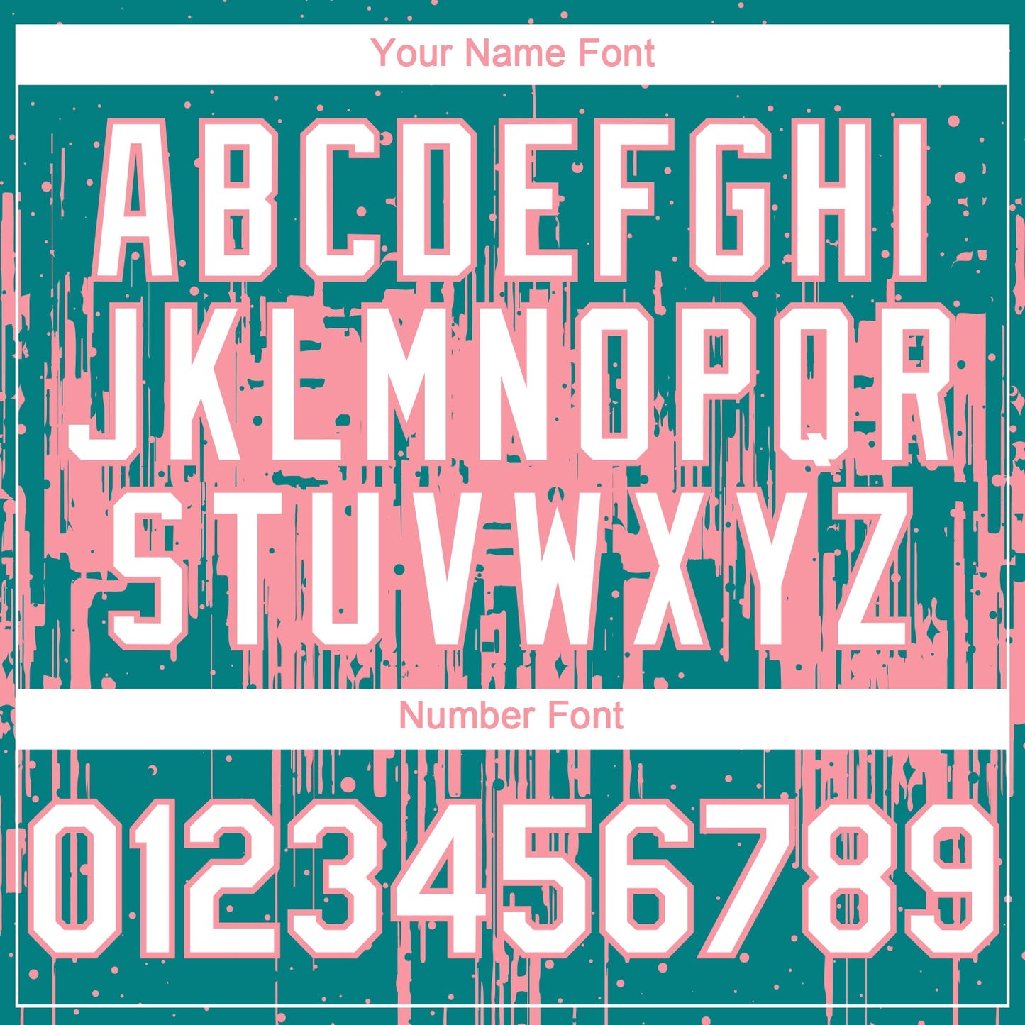 Custom Teal White-Medium Pink Dripping Splatter Paint Authentic Baseball Jersey view 5