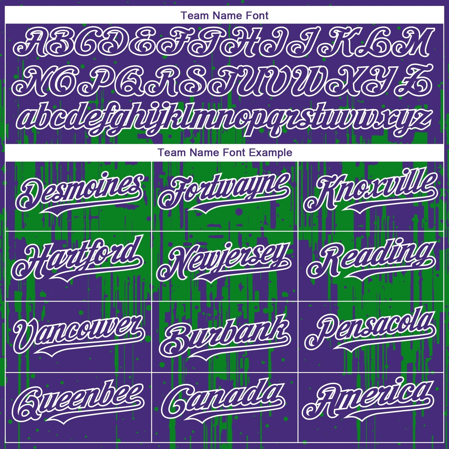 Custom Purple White-Grass Green Dripping Splatter Paint Authentic Baseball Jersey view 4