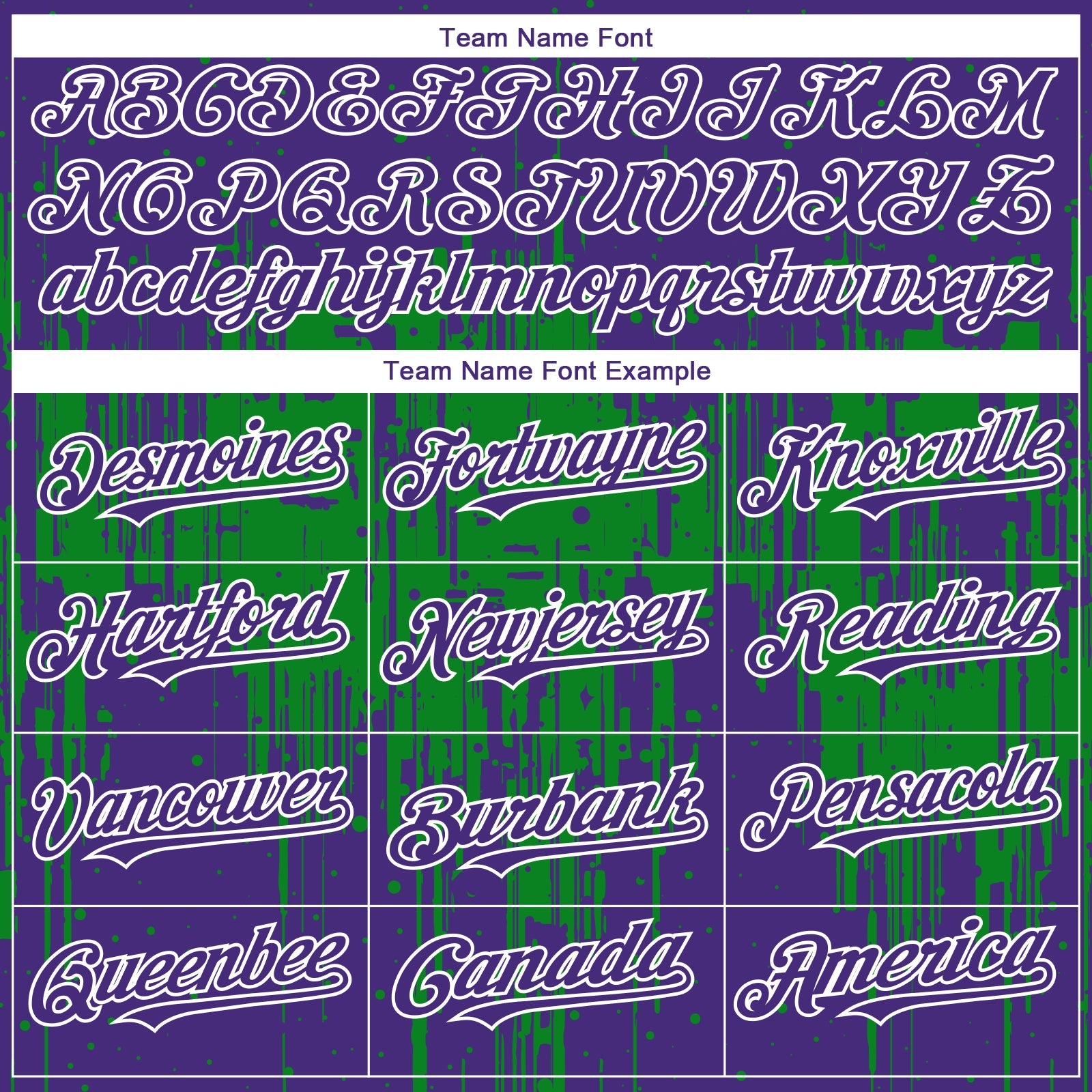 Custom Purple White-Grass Green Dripping Splatter Paint Authentic Baseball Jersey view 4