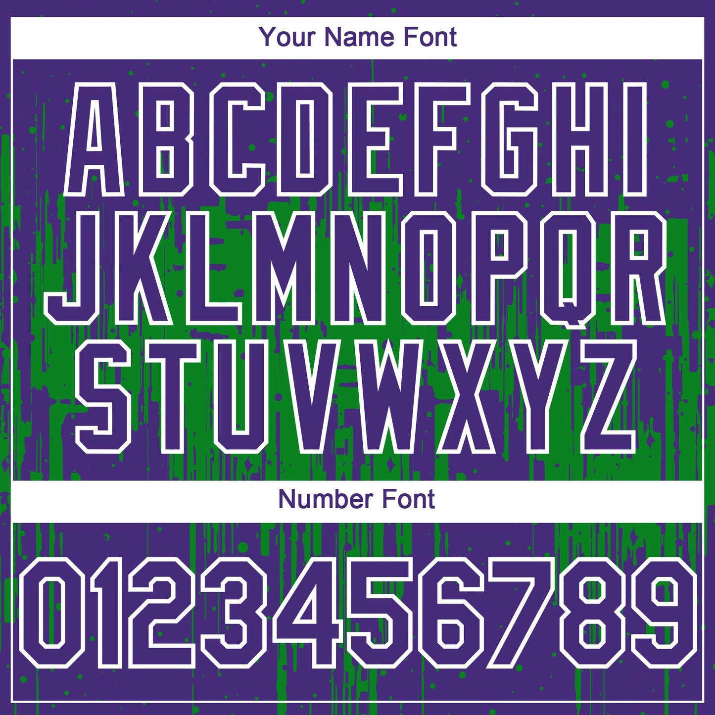 Custom Purple White-Grass Green Dripping Splatter Paint Authentic Baseball Jersey view 5