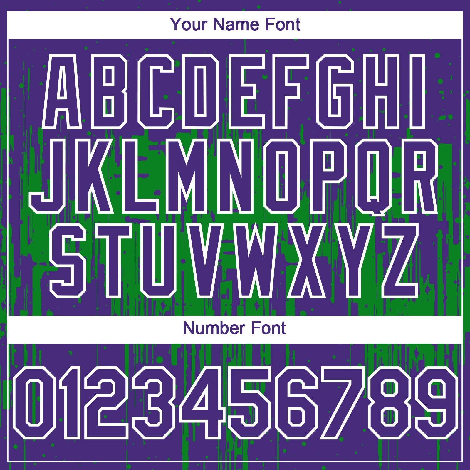 Custom Purple White-Grass Green Dripping Splatter Paint Authentic Baseball Jersey view 5