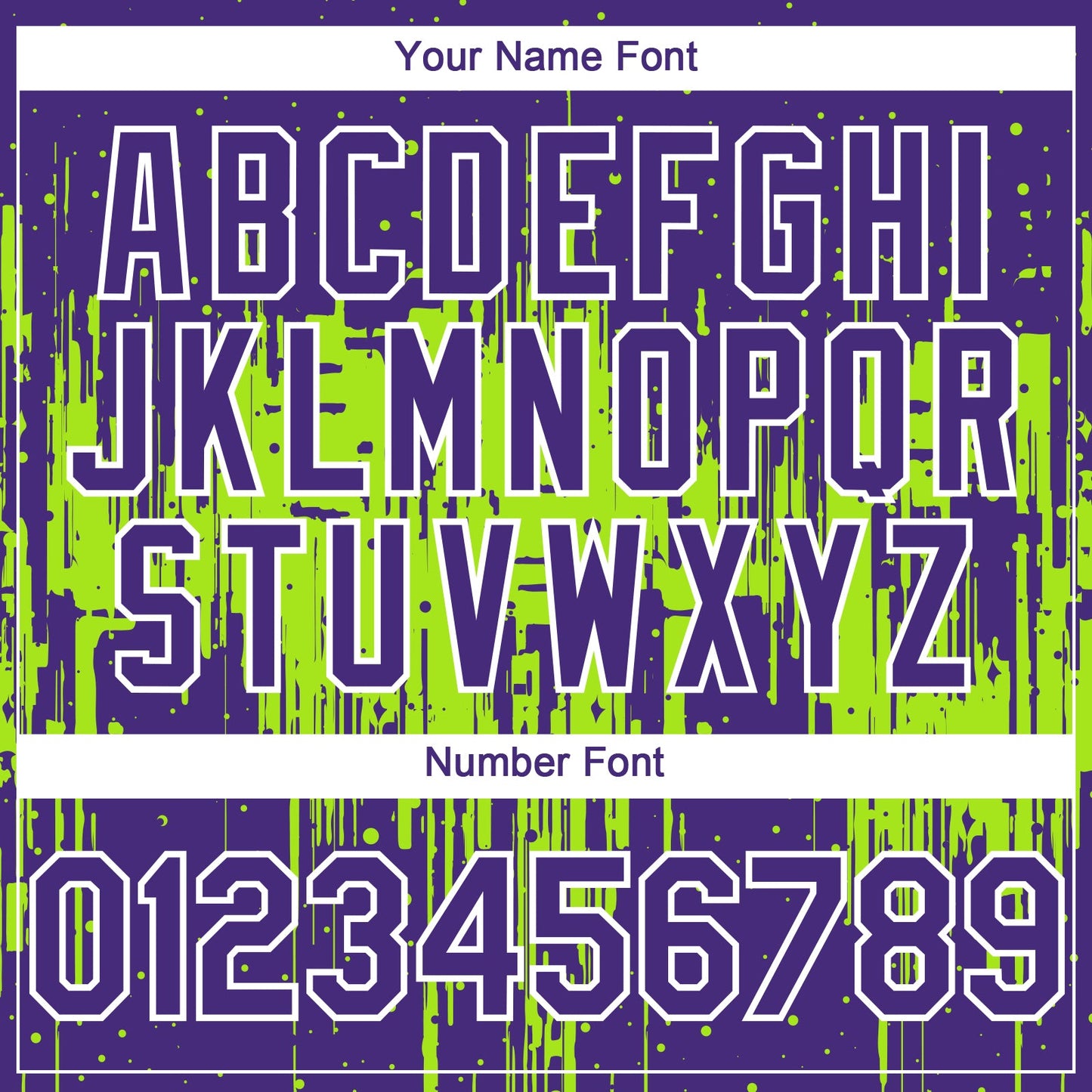 Custom Purple White-Neon Green Dripping Splatter Paint Authentic Baseball Jersey view 5