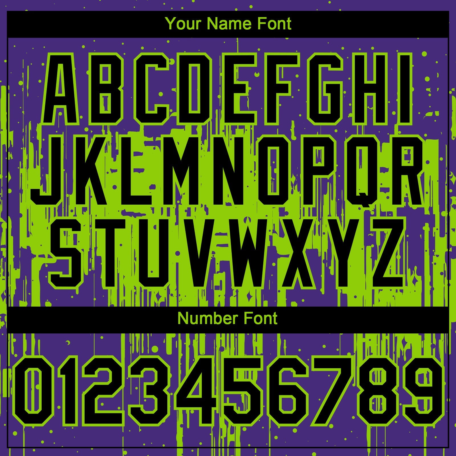 Custom Purple Black-Neon Green Dripping Splatter Paint Authentic Baseball Jersey view 5