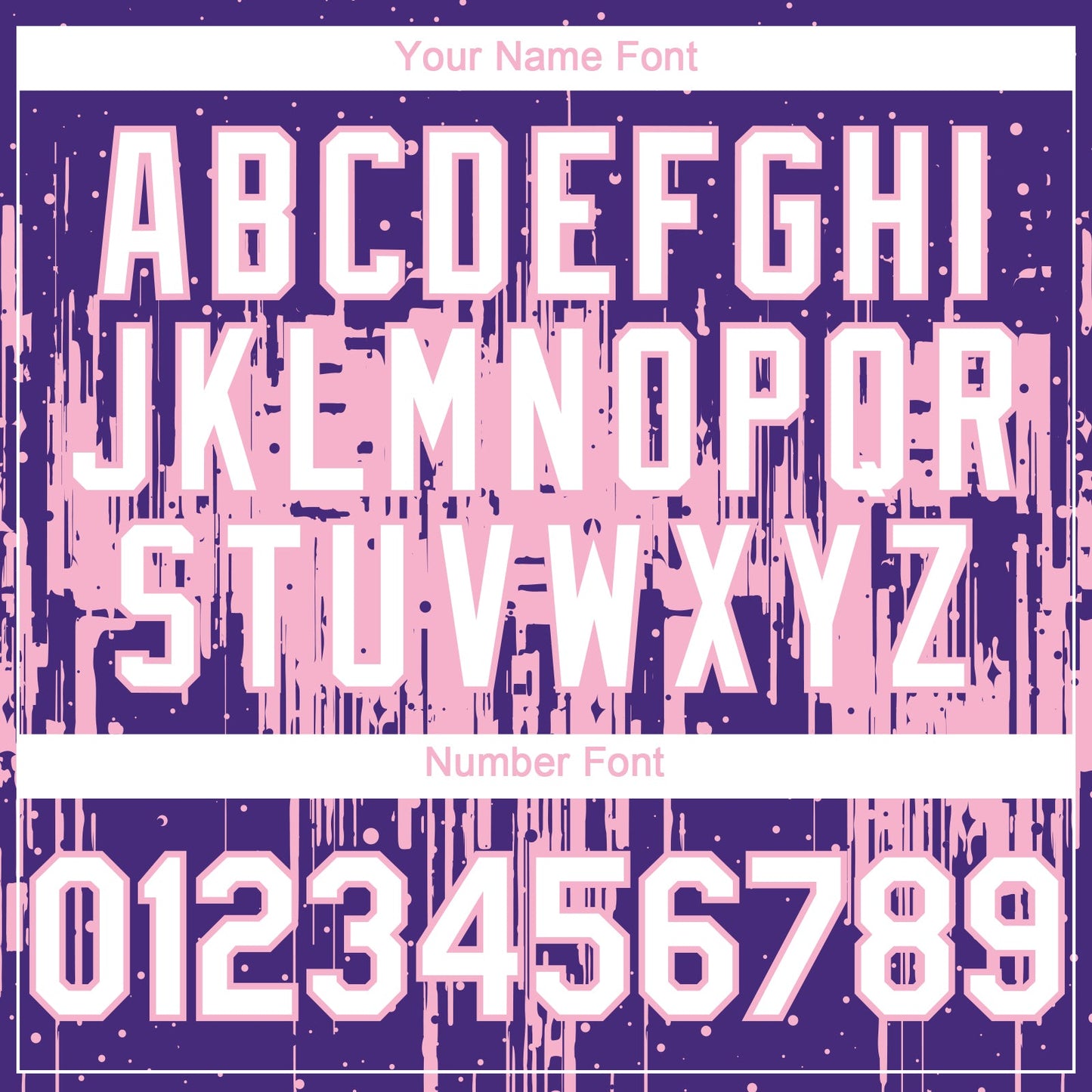 Custom Purple White-Light Pink Dripping Splatter Paint Authentic Baseball Jersey view 5