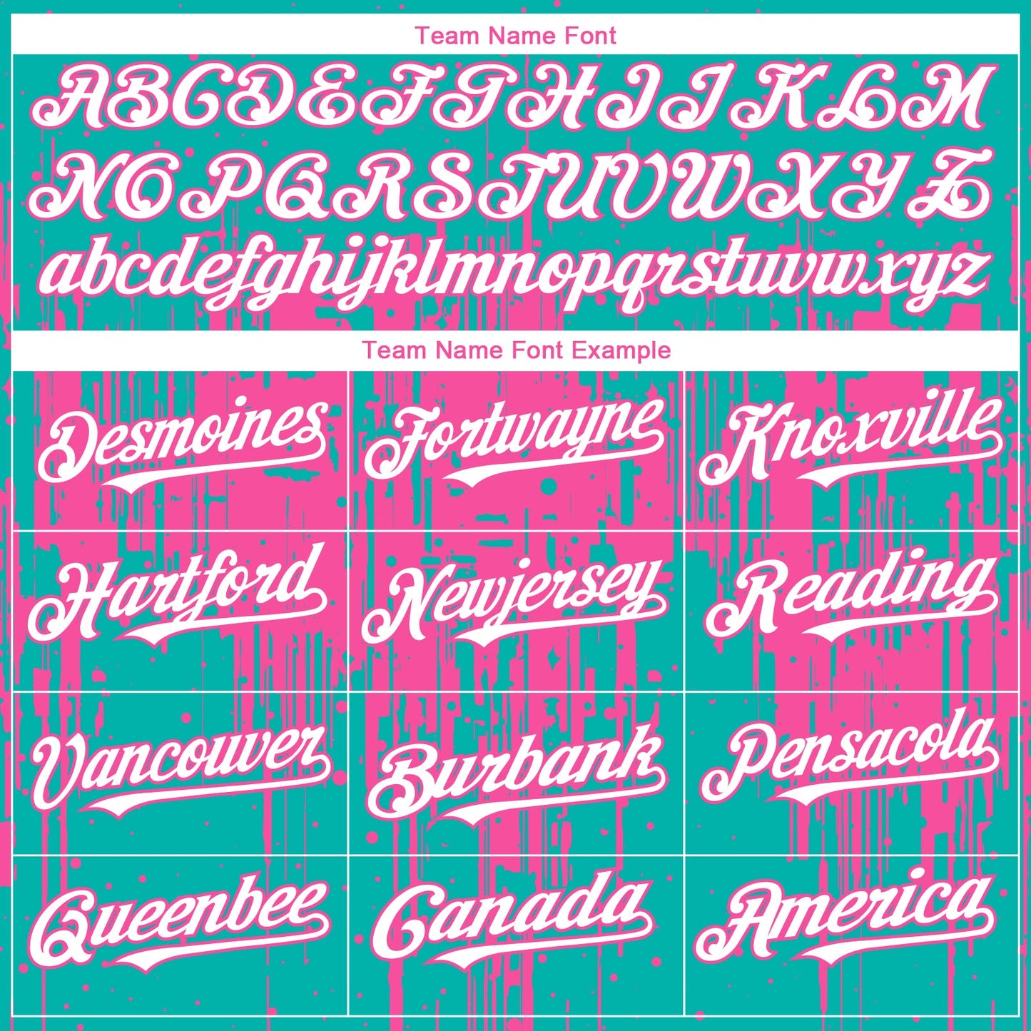 Custom Aqua White-Pink Dripping Splatter Paint Authentic Baseball Jersey view 4