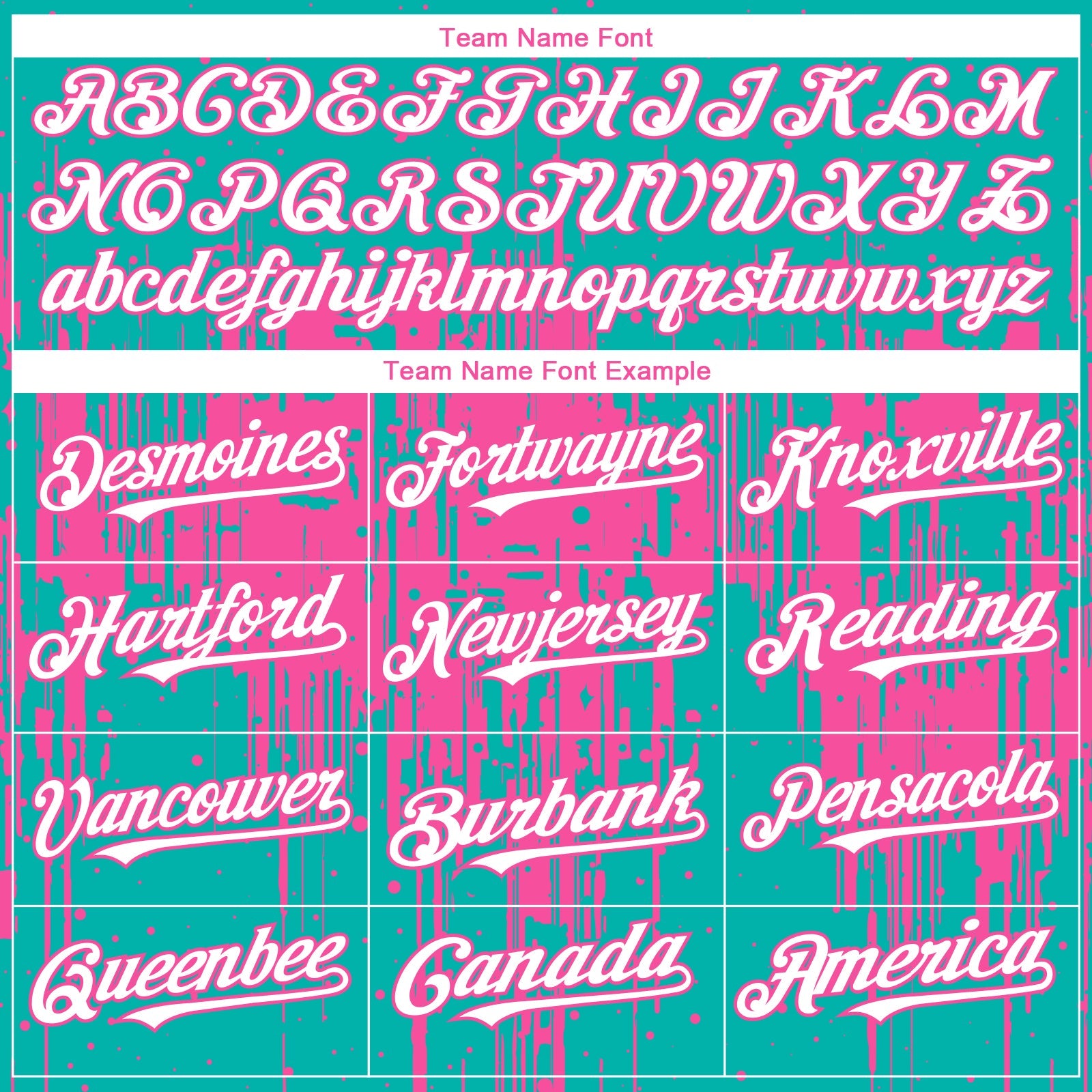 Custom Aqua White-Pink Dripping Splatter Paint Authentic Baseball Jersey view 4