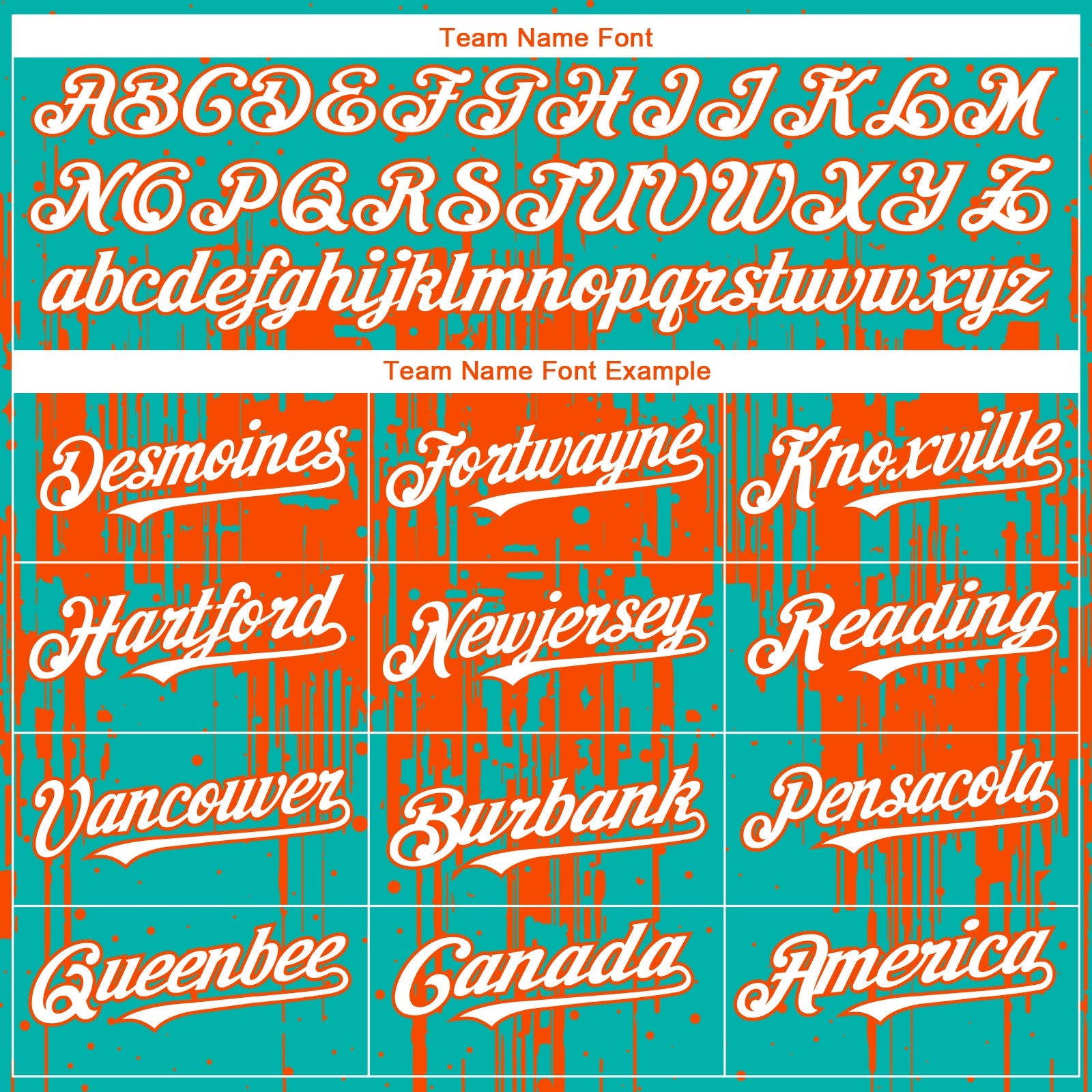 Custom Aqua White-Orange Dripping Splatter Paint Authentic Baseball Jersey view 4
