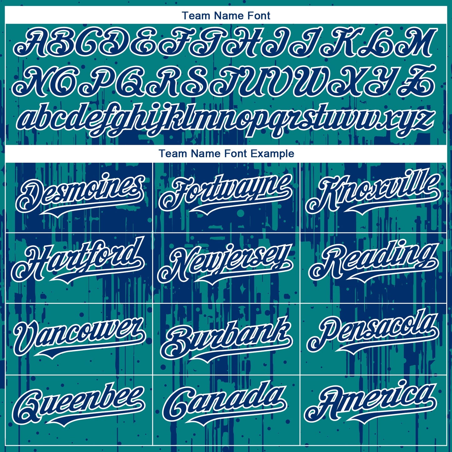 Custom Teal US Navy Blue-White Dripping Splatter Paint Authentic Baseball Jersey view 4