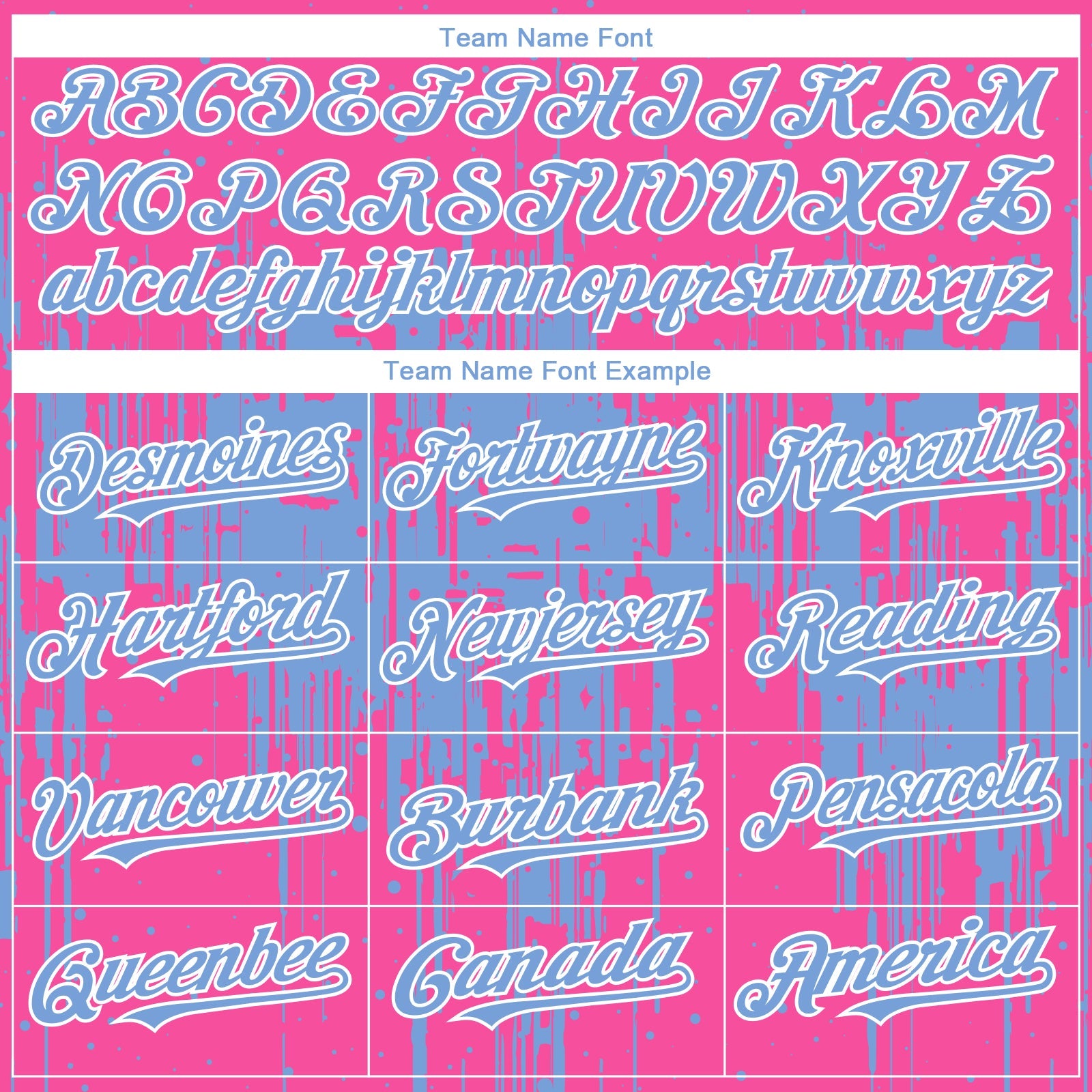Custom Pink Light Blue-White Dripping Splatter Paint Authentic Baseball Jersey view 4
