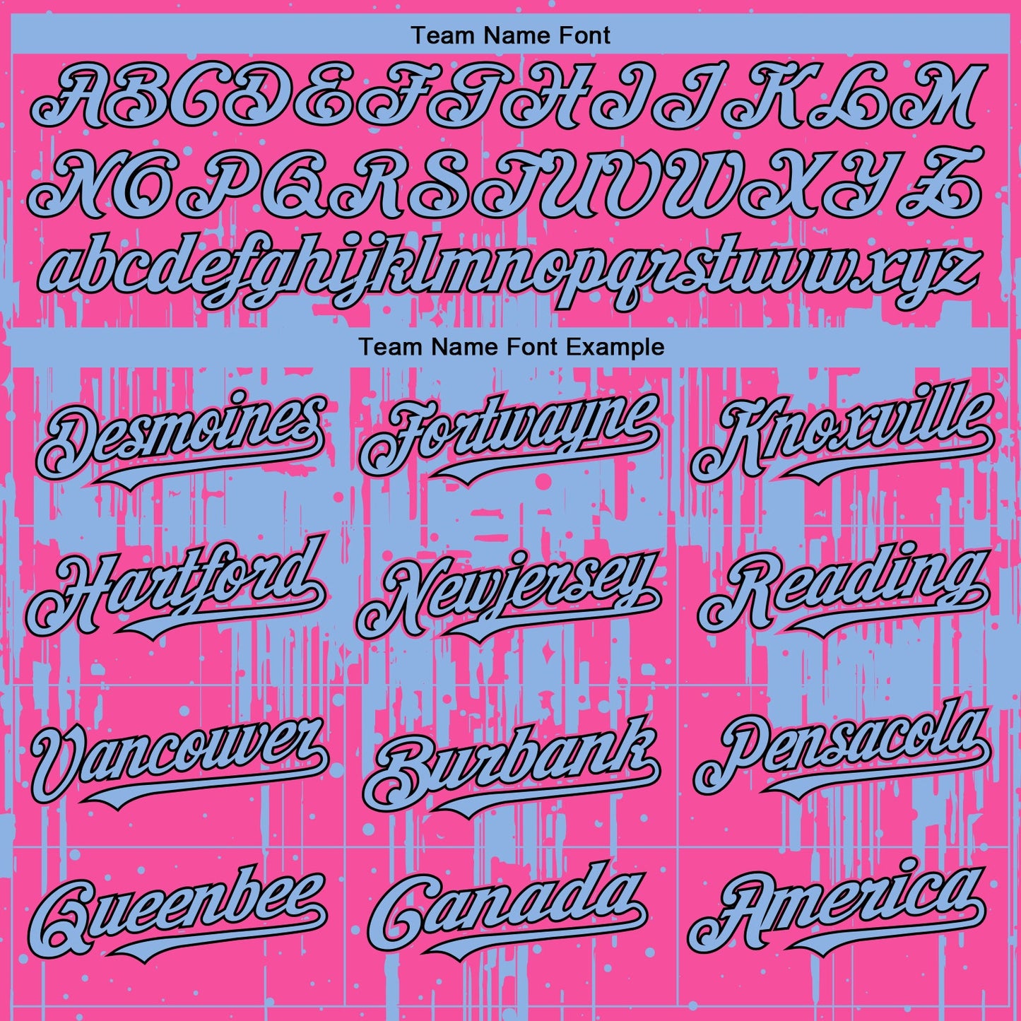 Custom Pink Light Blue-Black Dripping Splatter Paint Authentic Baseball Jersey view 4