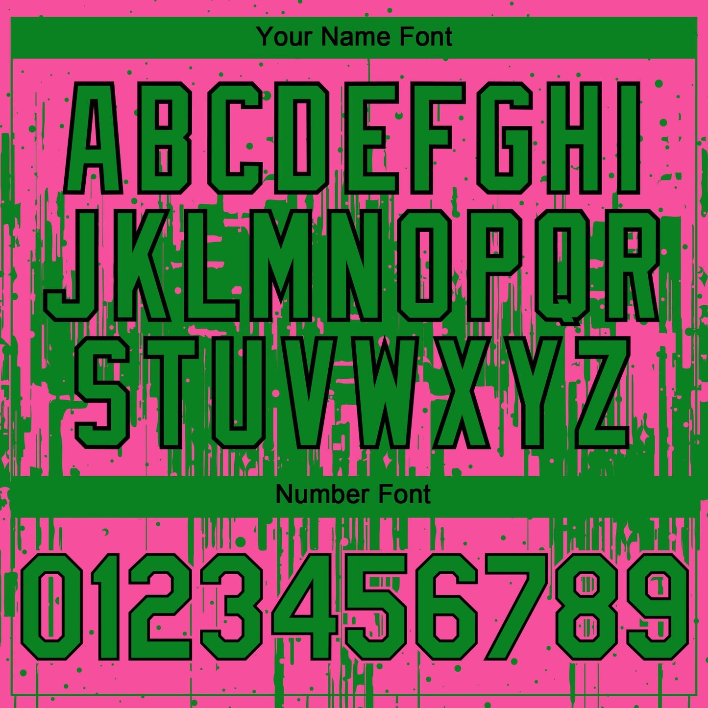 Custom Pink Grass Green-Black Dripping Splatter Paint Authentic Baseball Jersey view 5