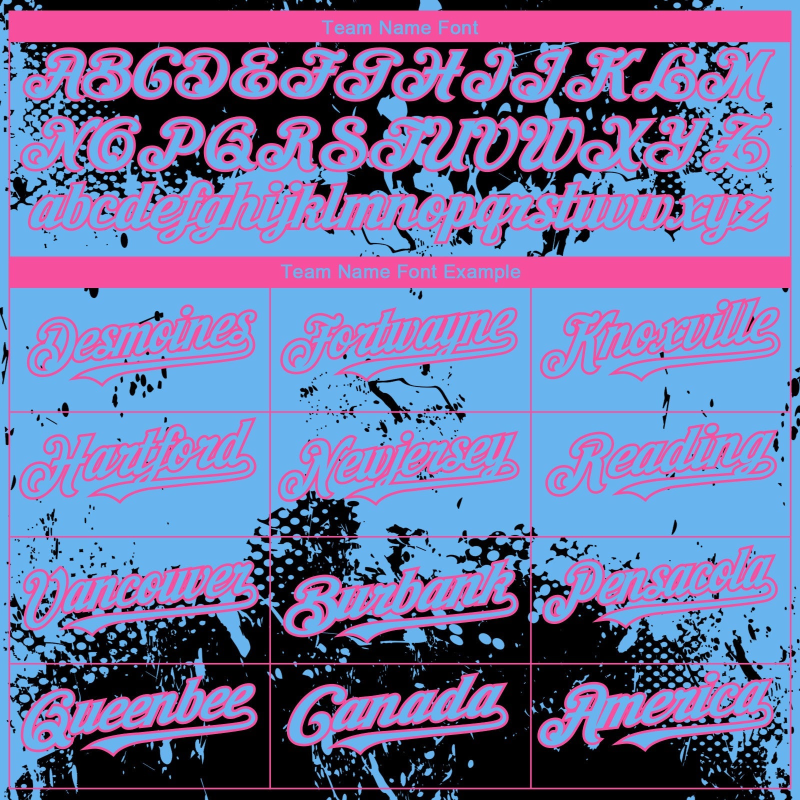 Custom Black Sky Blue-Pink Abstract Splatter Grunge Paint Authentic Baseball Jersey view 4