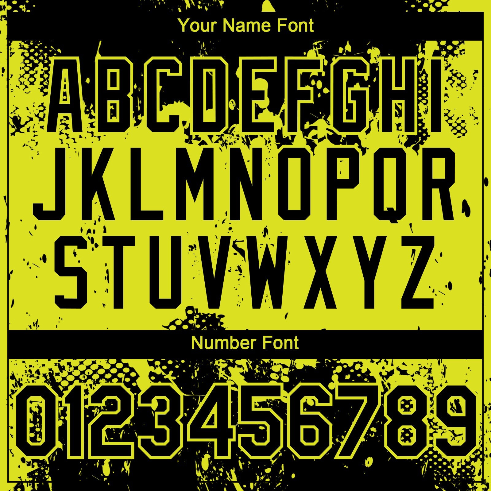 Custom Black Neon Yellow Abstract Splatter Grunge Paint Authentic Baseball Jersey view 5
