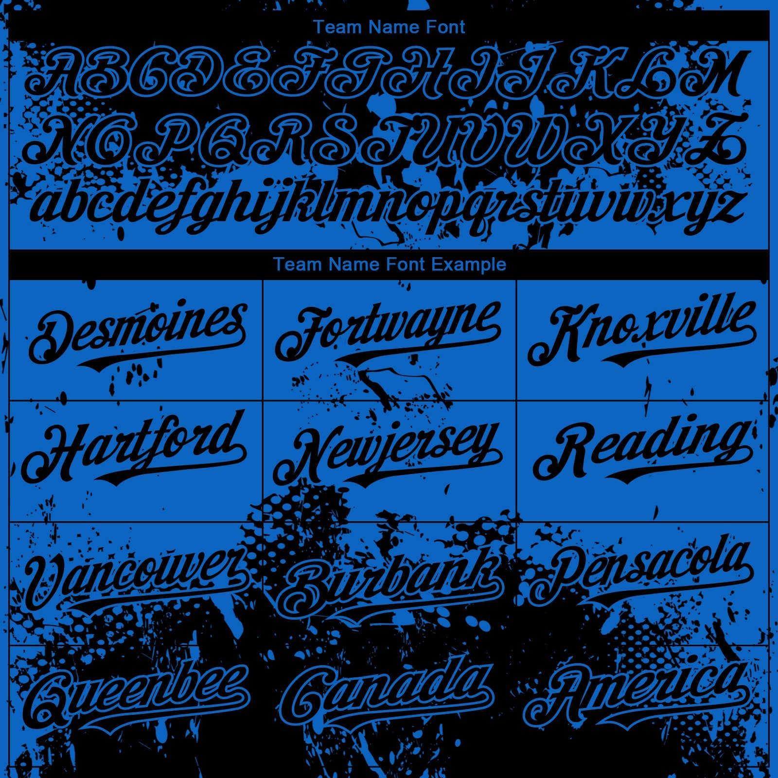 Custom Black Blue Abstract Splatter Grunge Paint Authentic Baseball Jersey view 4