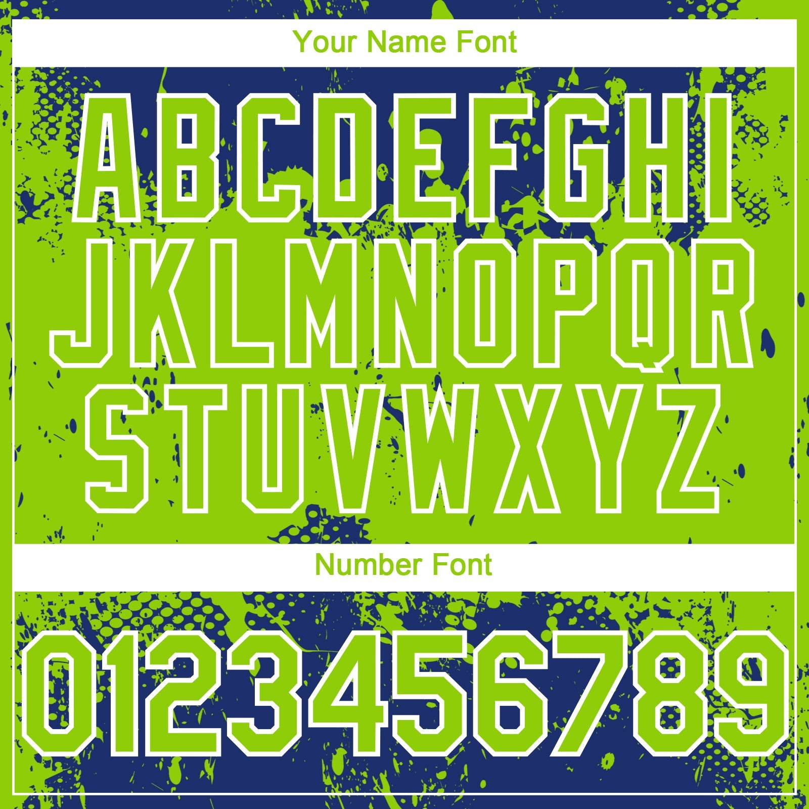Custom Royal Neon Green-White Abstract Splatter Grunge Paint Authentic Baseball Jersey view 5