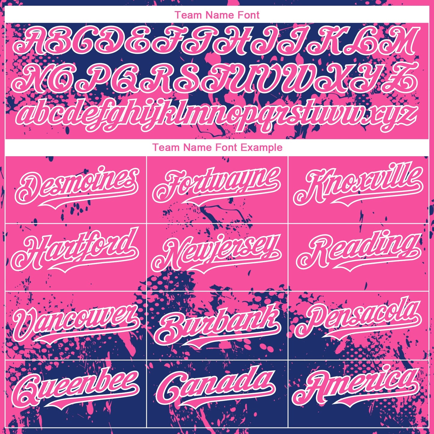 Custom Royal Pink-White Abstract Splatter Grunge Paint Authentic Baseball Jersey view 4