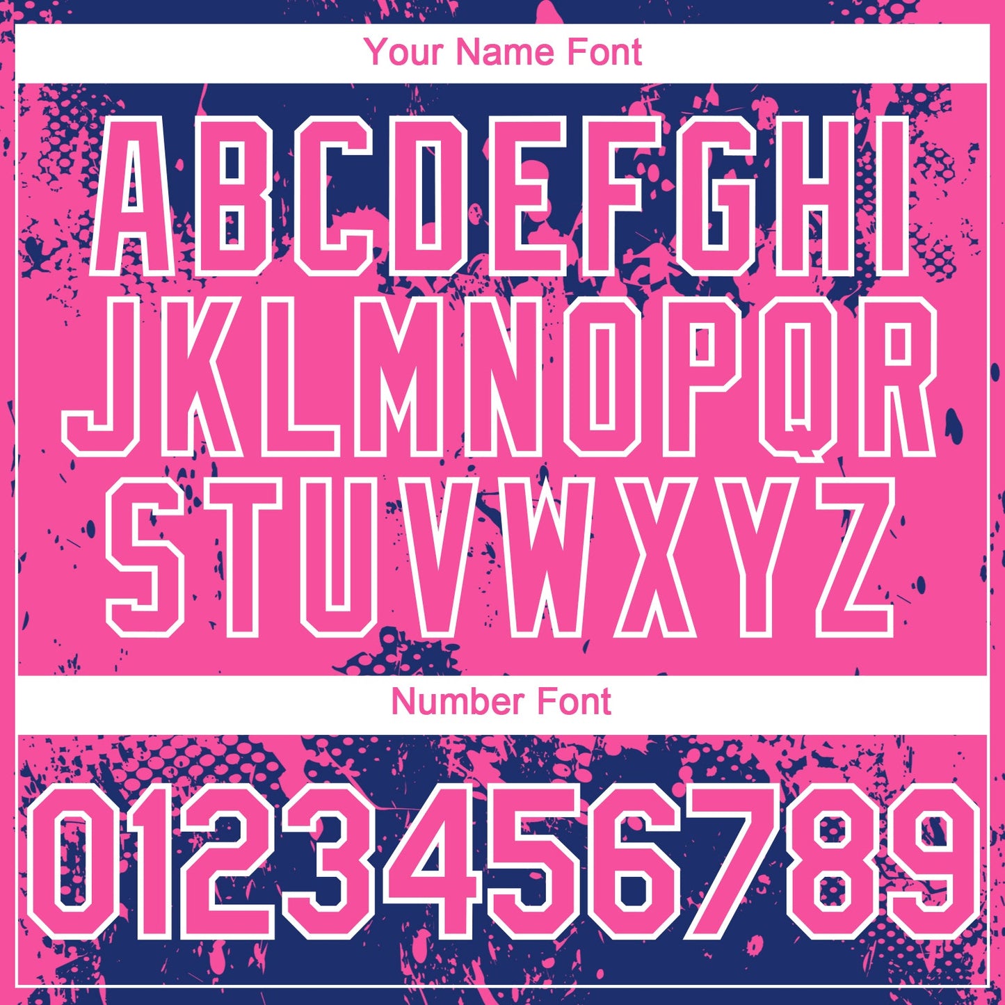 Custom Royal Pink-White Abstract Splatter Grunge Paint Authentic Baseball Jersey view 5