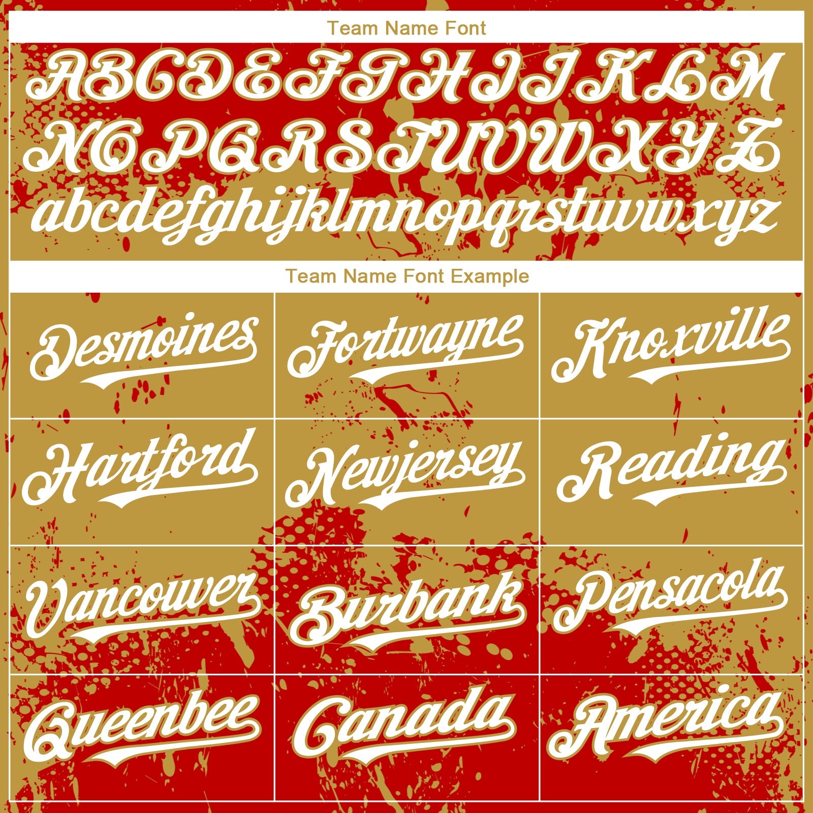 Custom Red White-Old Gold Abstract Splatter Grunge Paint Authentic Baseball Jersey view 4