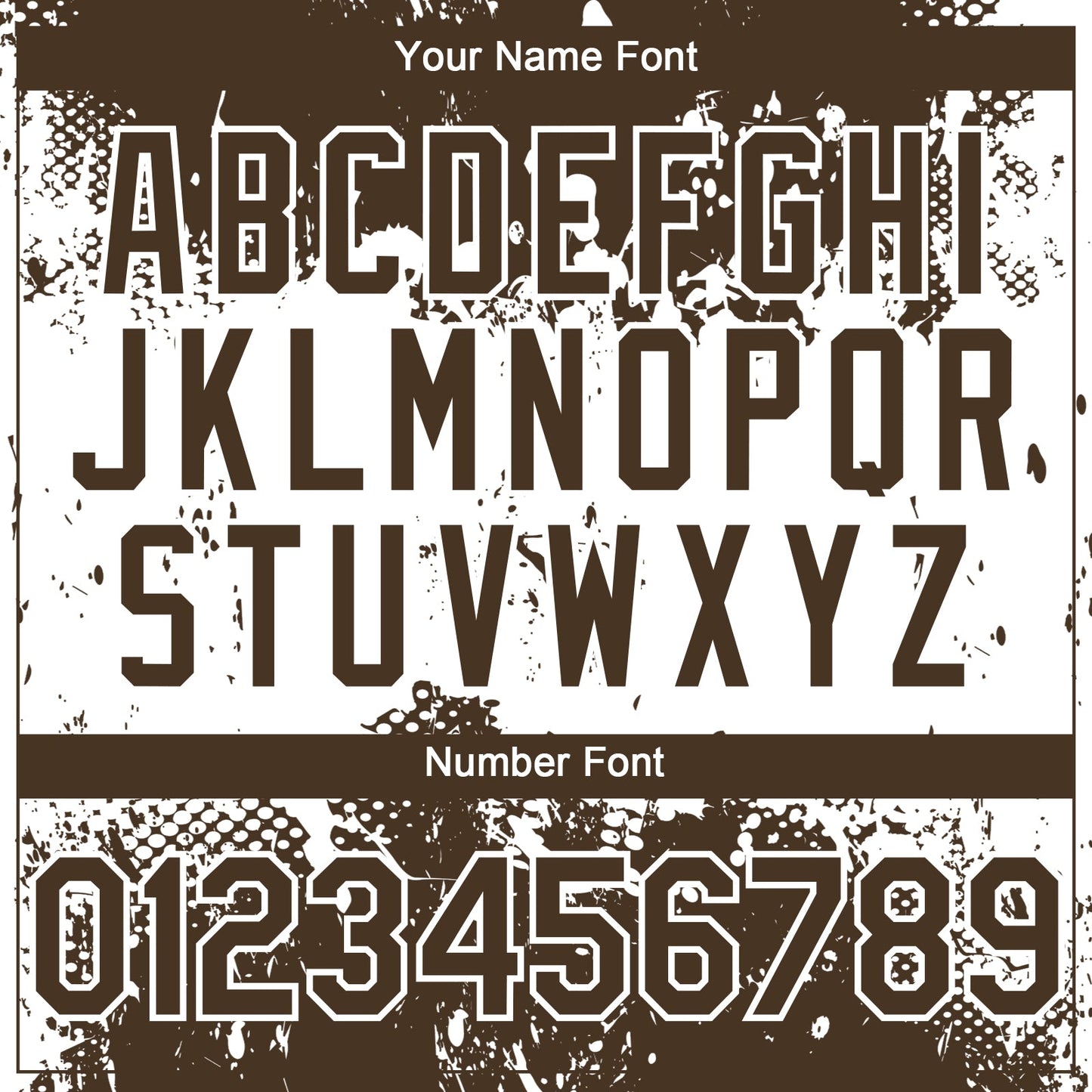 Custom Brown White Abstract Splatter Grunge Paint Authentic Baseball Jersey view 5