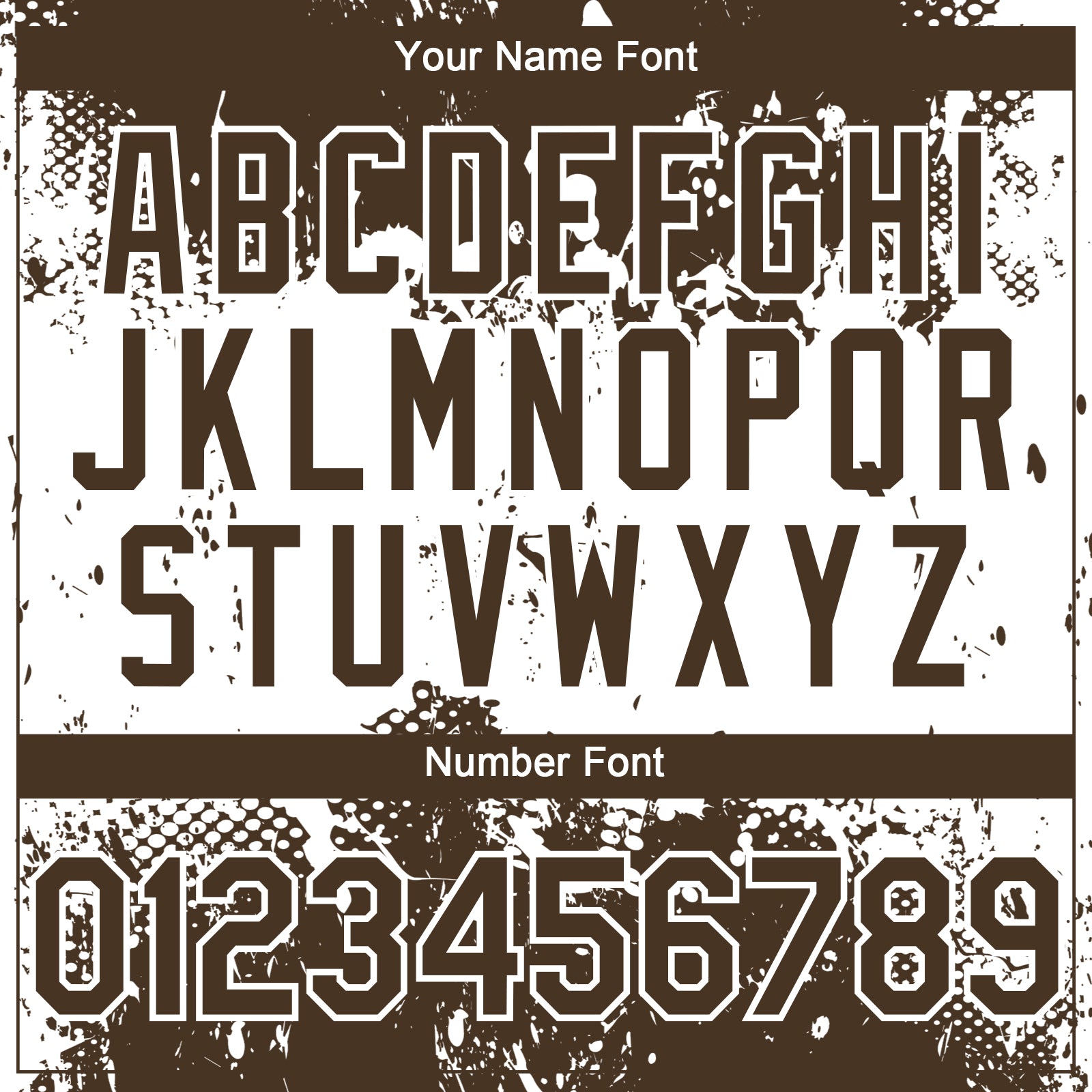 Custom Brown White Abstract Splatter Grunge Paint Authentic Baseball Jersey view 5